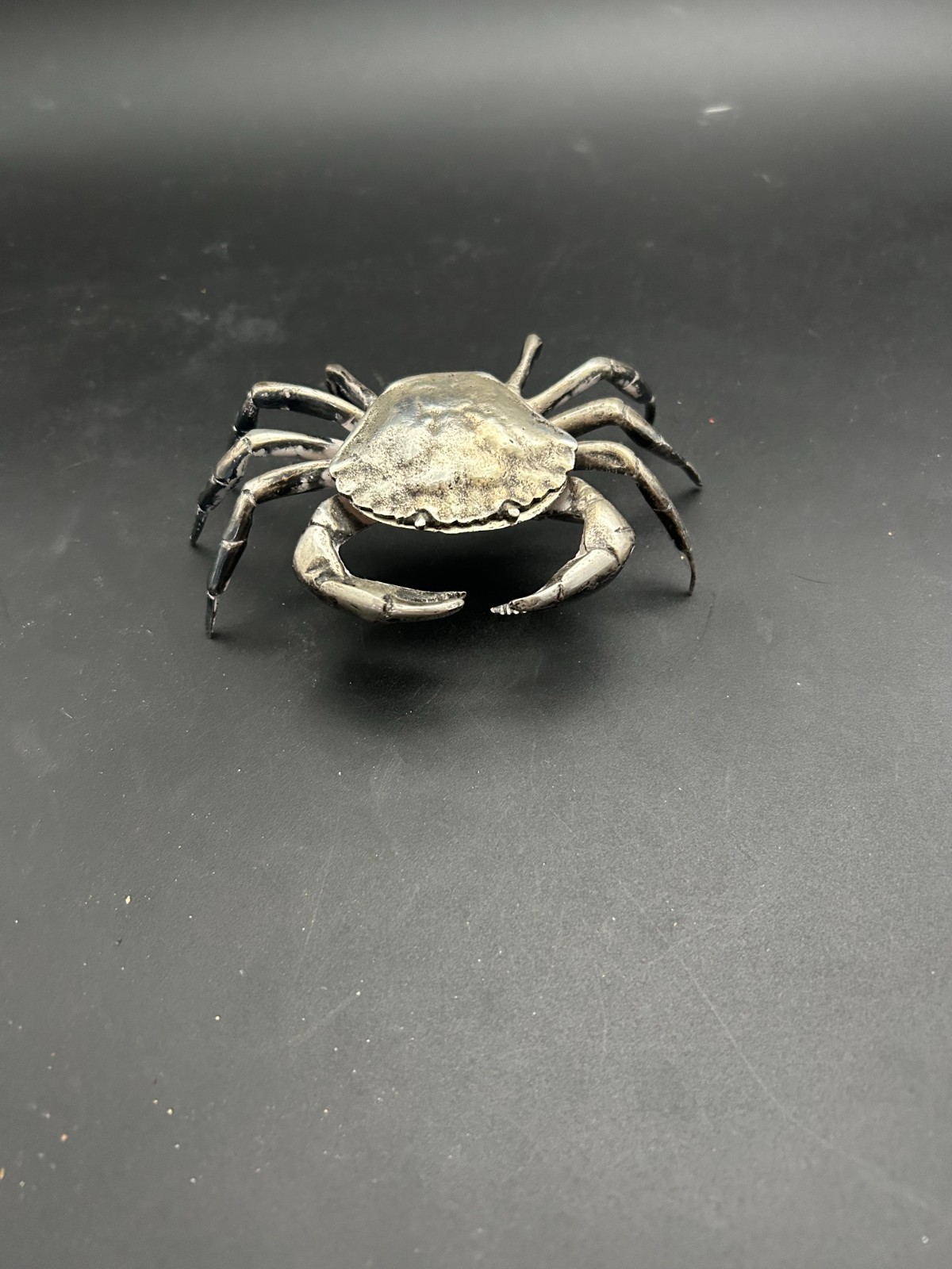 Stunning Vintage Mid-Century Sculptural Crab Hinged Trinket Box / Salt Cellar