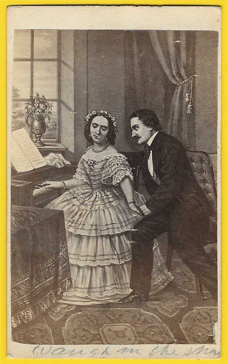 1800\'s Artist Version CDV / Carte de Visite, (WAUGH) GOING INTO THE SNARE