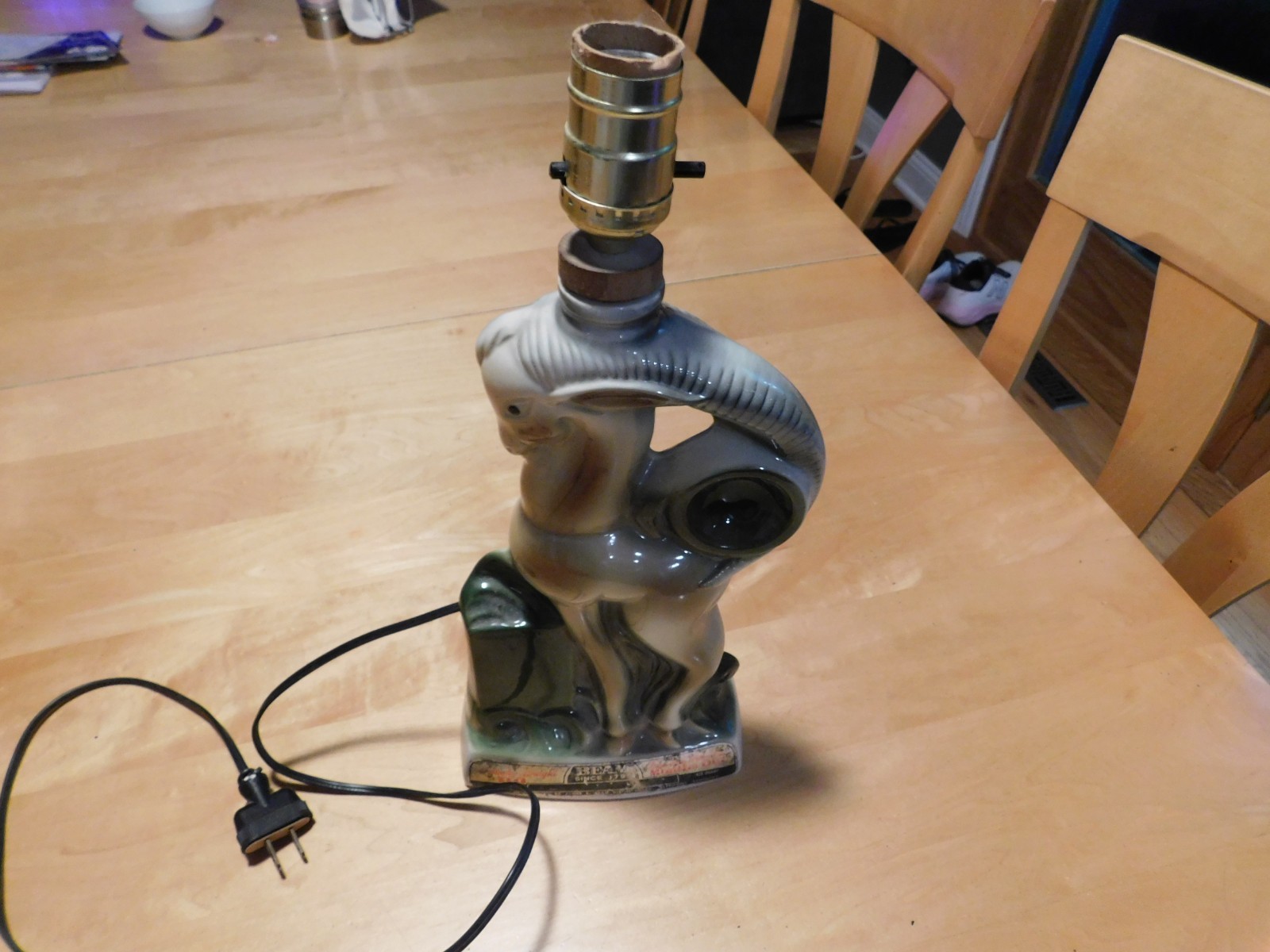 1958 Jim Beam Bighorn Ram Decanter Lamp
