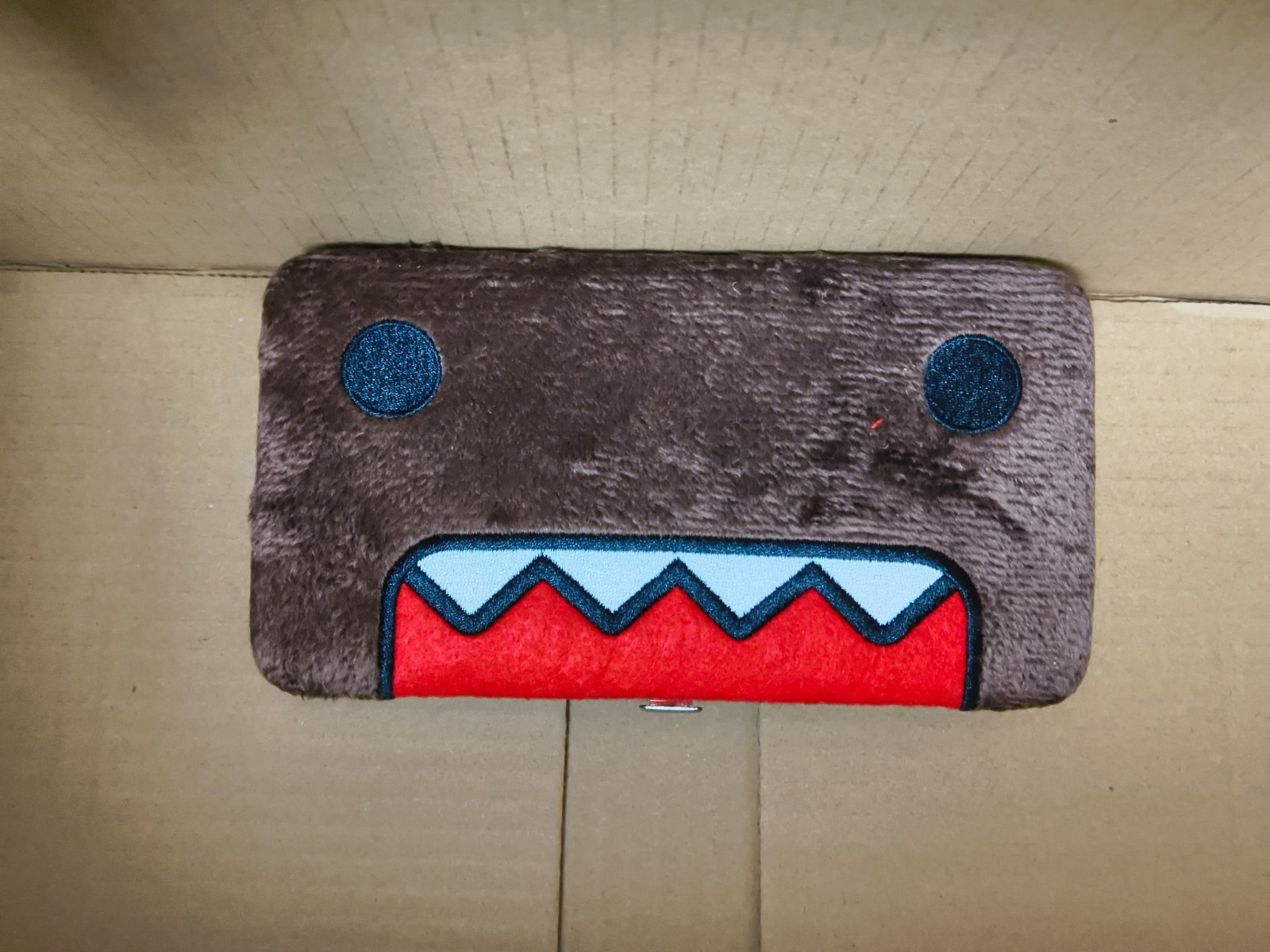 Original Domo Kun Furry Hardcase Hinge Wallet Card Holder Gift Zipped Pocket New