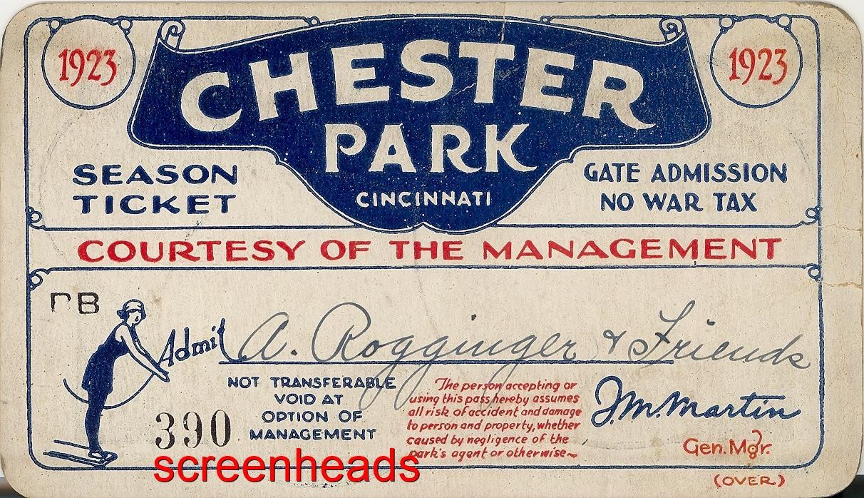 RARE ANTIQUE 1923 SEASON TICKET PASS 