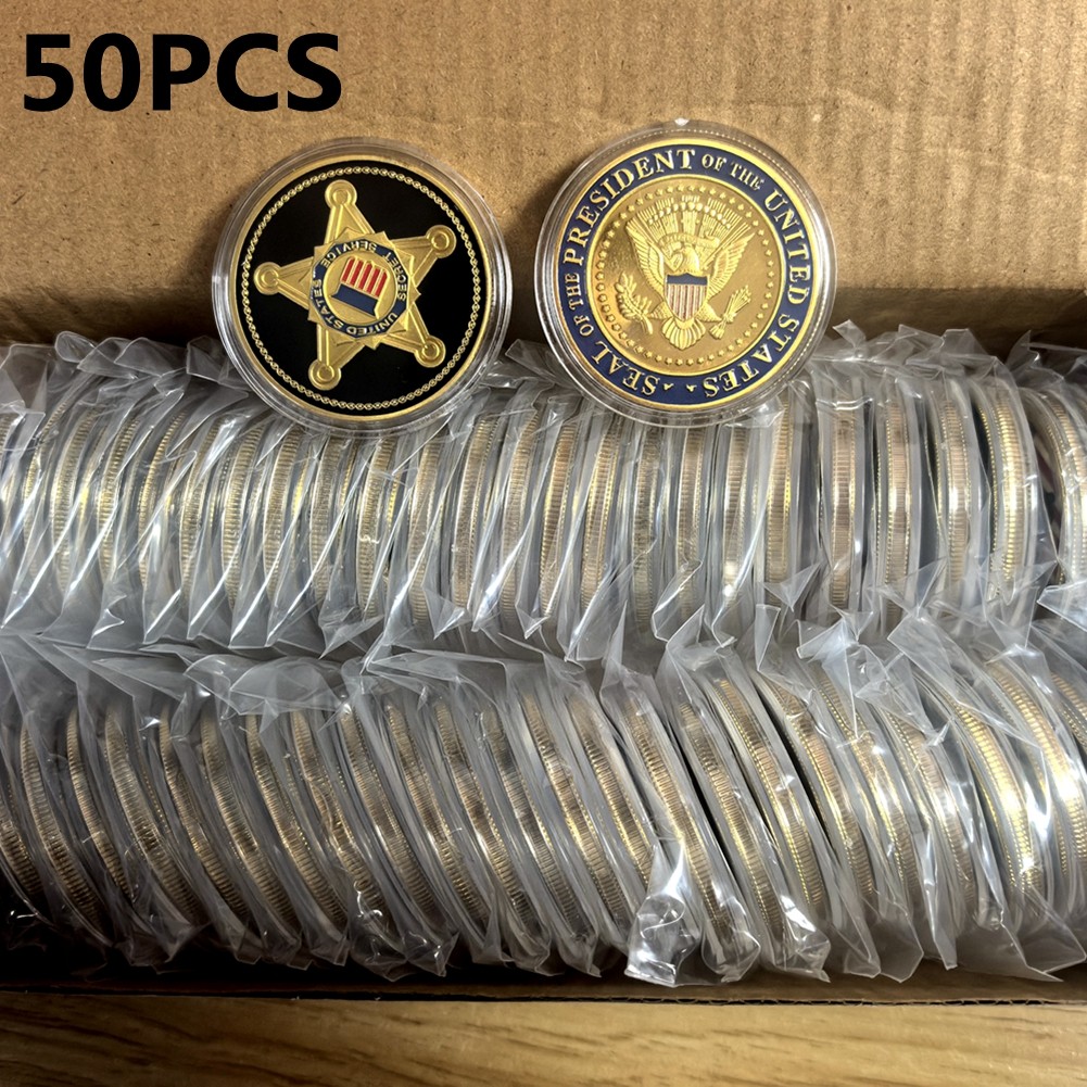 50pcs Secret Service Presidential Challenge Coins