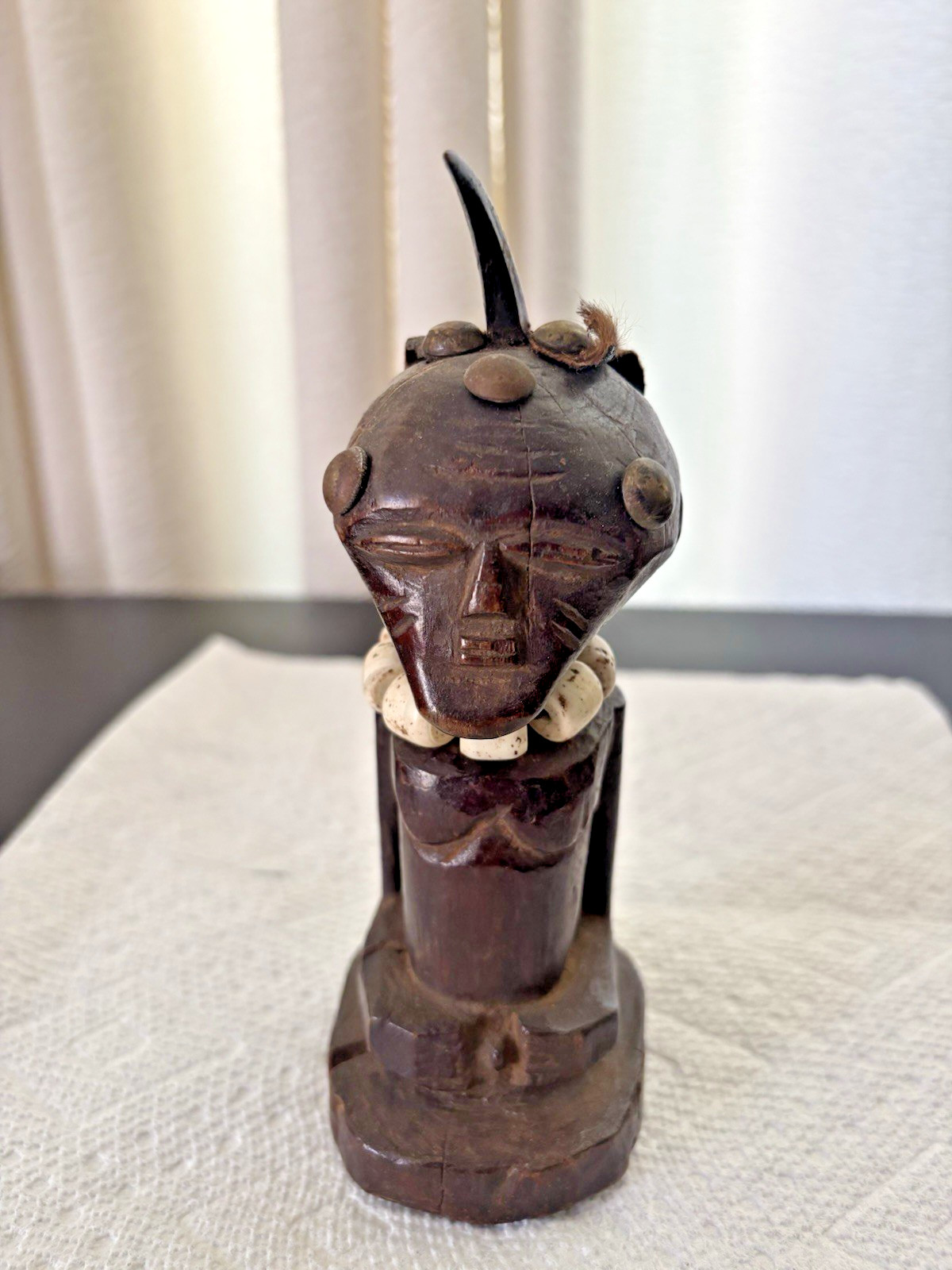Vintage Authentic Songye Wooden Power Figure from Congo with Provenance Vintage Authentic Songye Wooden Power Figure from Congo with Provenance
