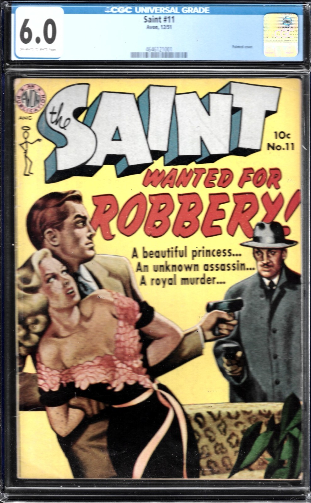 SAINT #11- CGC 6.0 FINE 1951- AVON COMIC- GREAT PAINTED CVR