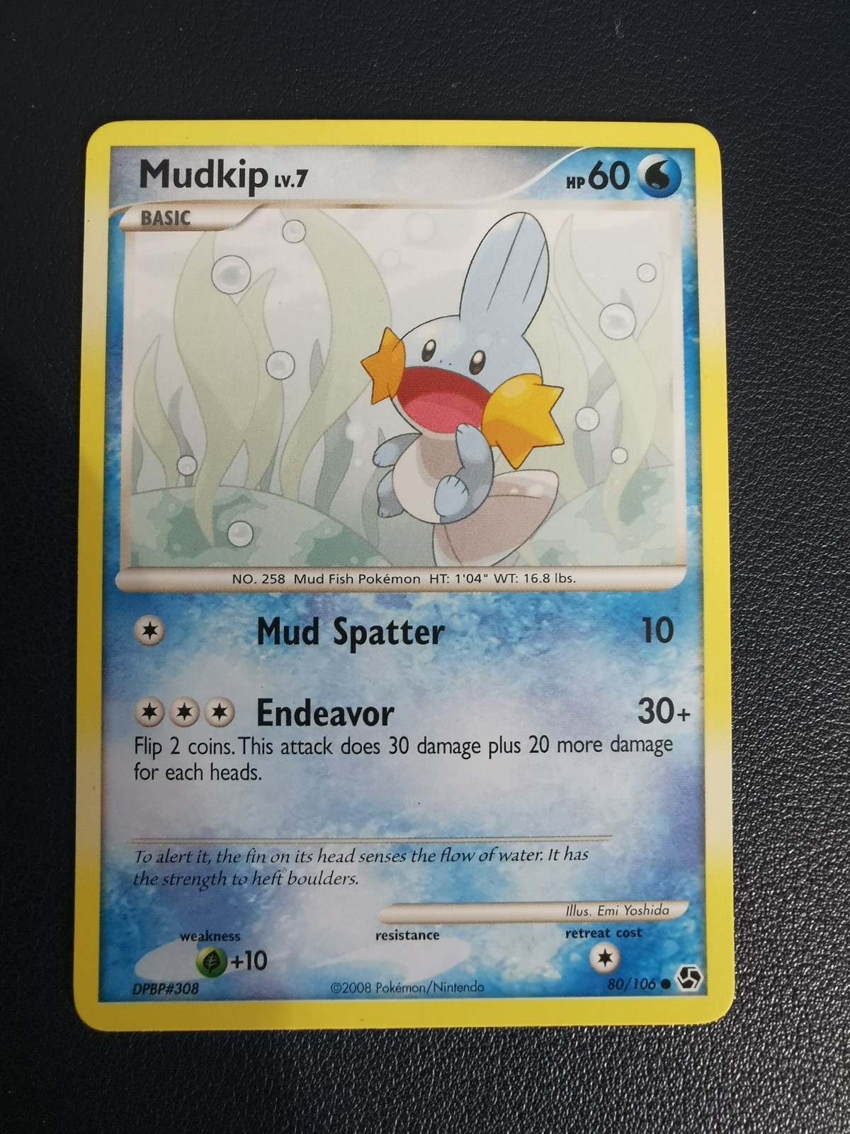 Pokemon Card Mudkip 80/106 D&P Great Encounters Common