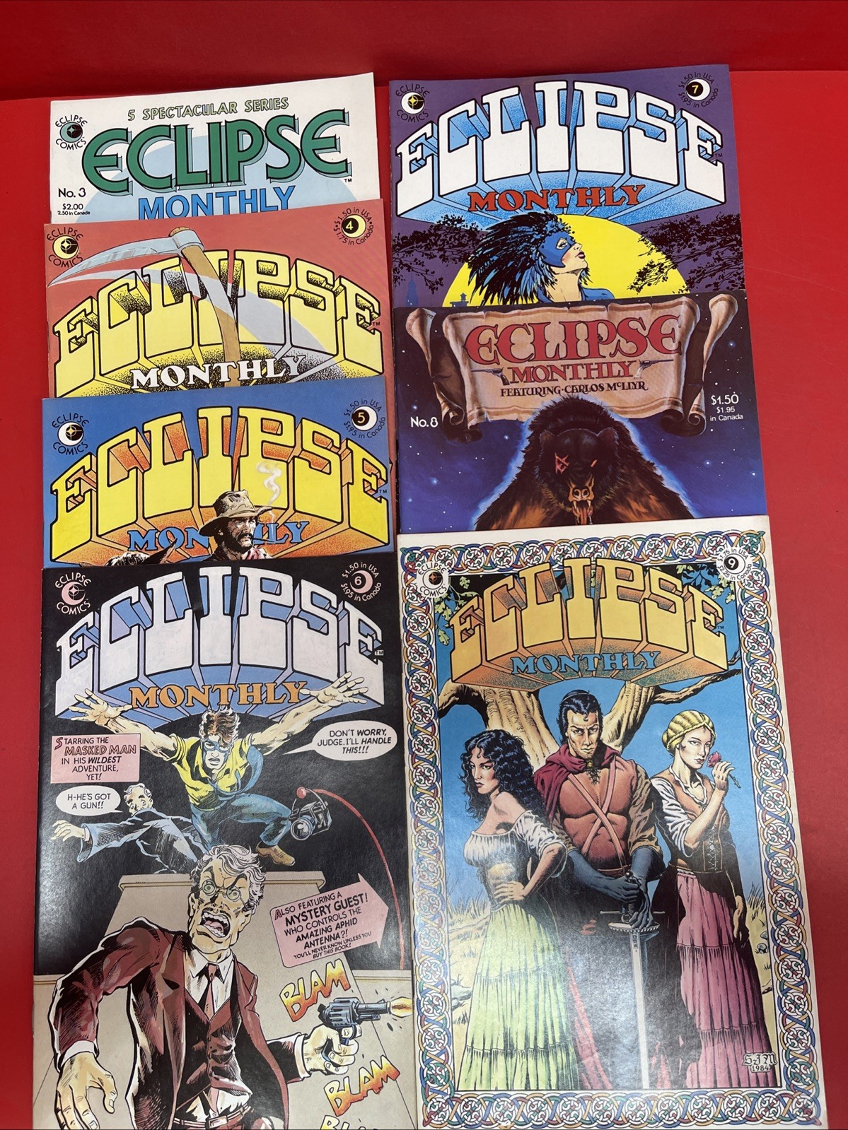 Eclipse Monthly #3-9 Lot of 7 Eclipse Comics 1983-1984 Copper Age.  (17)