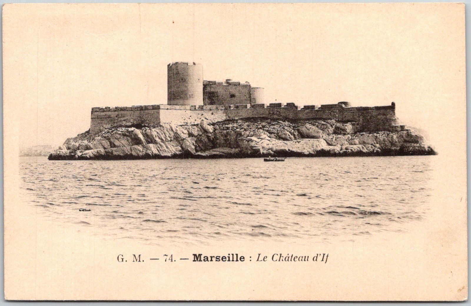 Le Château D'if Fortress Marseille France Vintage Postcard Unposted Postcard