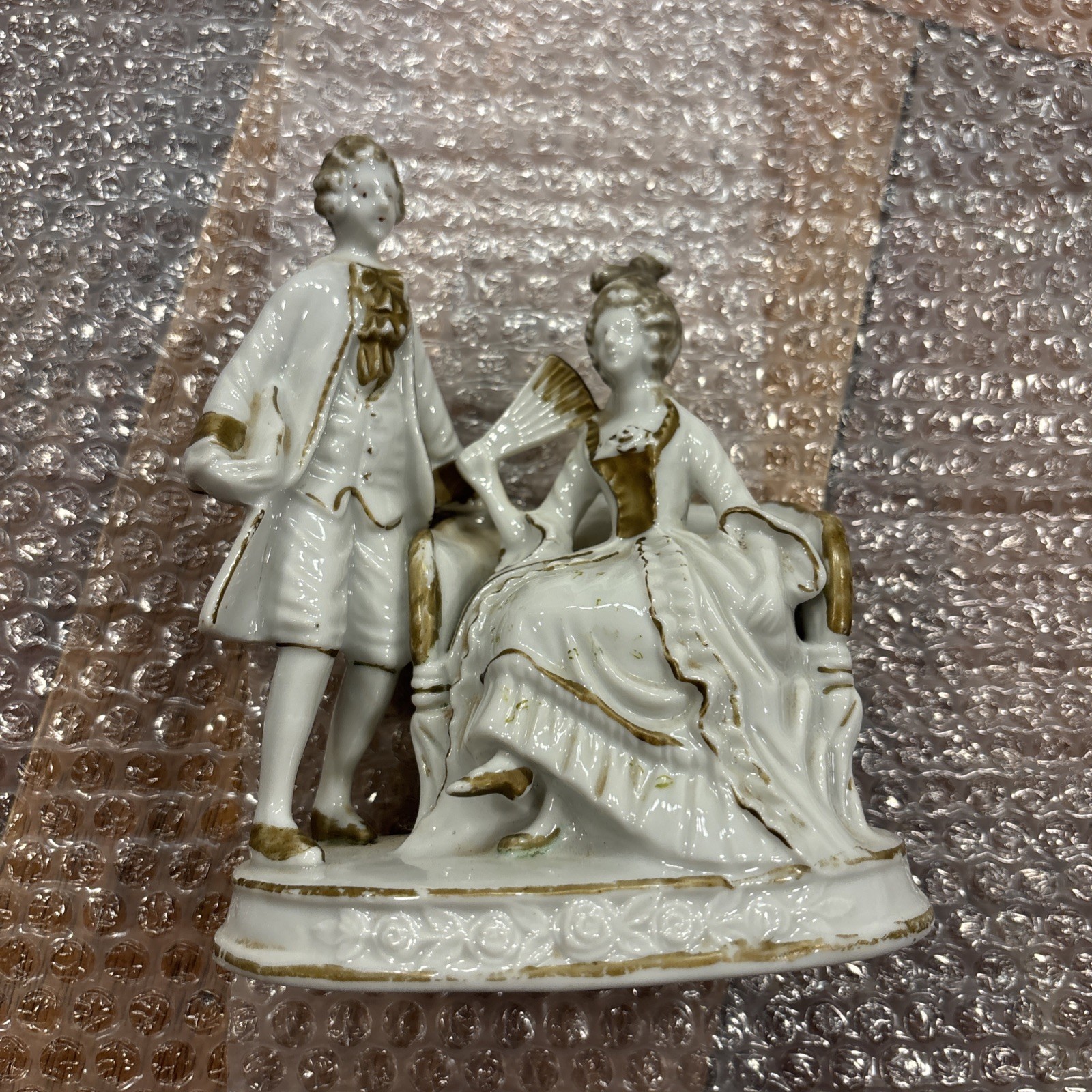 Victorian Couple Made In Japan 1920s FIGURINE by Maruyama Toki Yamashiro