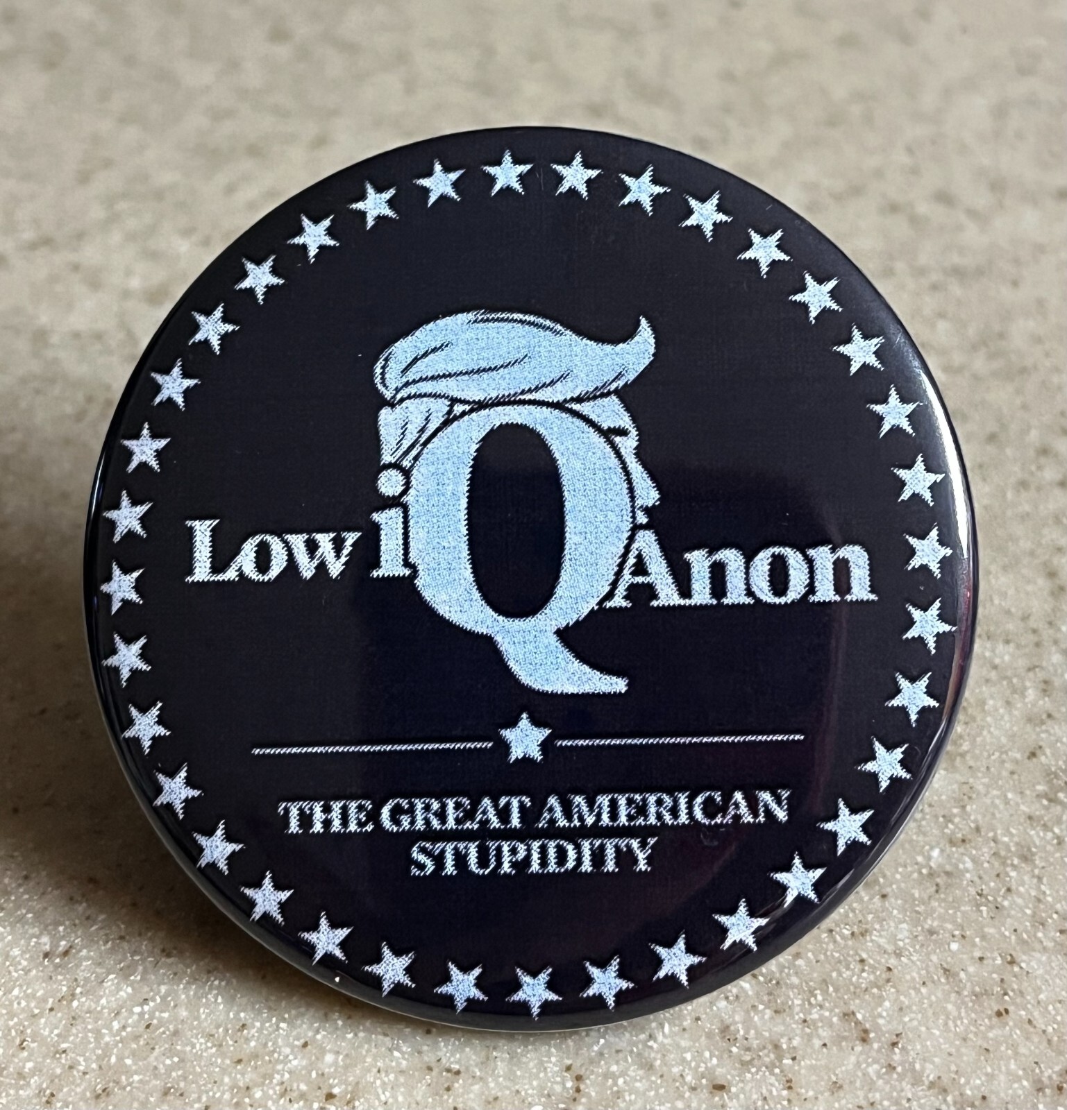 Anti-Trump Magnet, 2 1/4 inch. Anti-Trump Magnet, 2 1/4 inch.