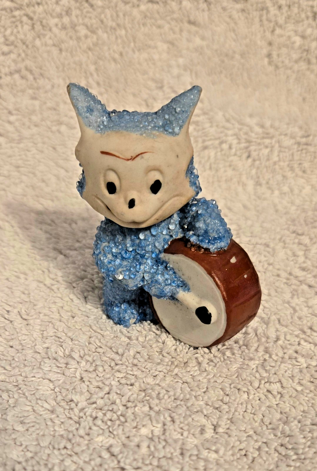 Vintage Japan Anthropomorphic Ceramic Sugar Texture Cat 1950’s-60\'s, 2 1/2 \