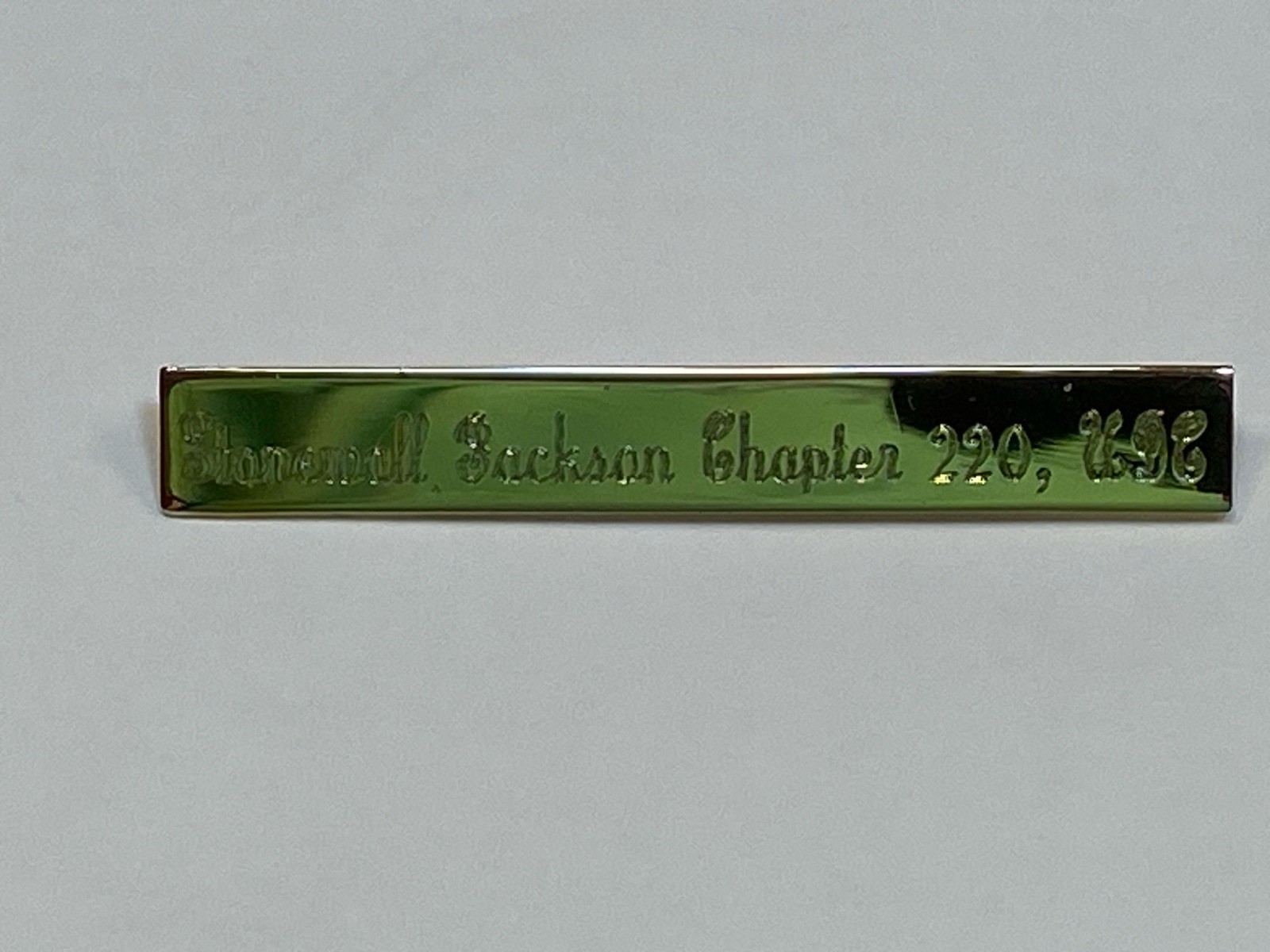 UDC United Daughters of the Confederacy Pin Stonewall Thomas Jackson Chapter Bar