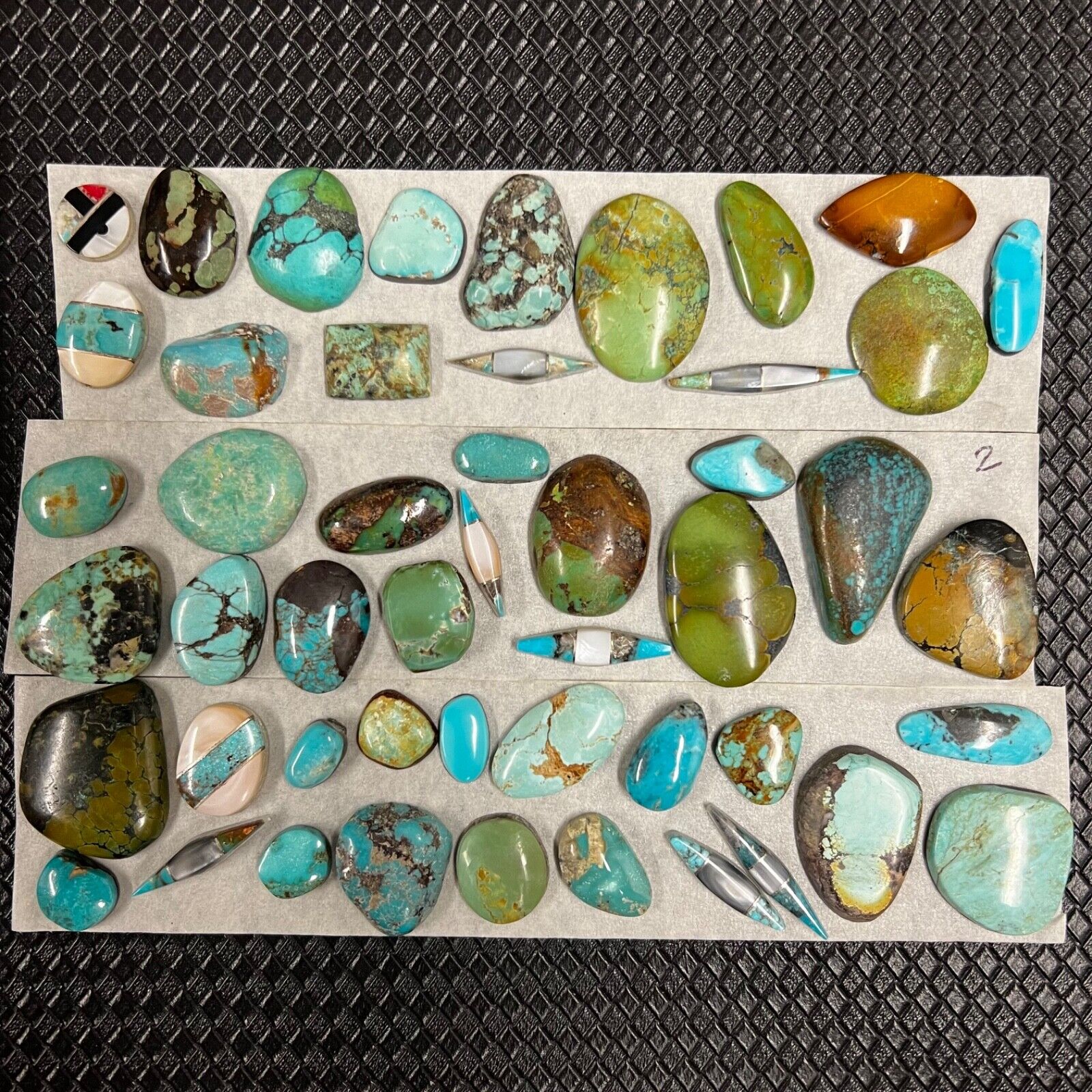 Lot of 49 Turquoise Cabochon Stones. Native American & Southwest Jewelry 780 cts
