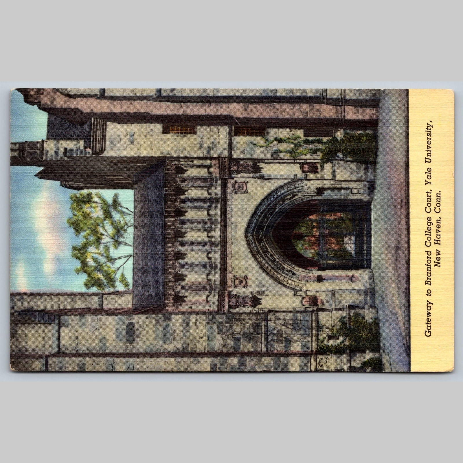 Postcard Gateway to Branford College Court Yale University New Haven Postcard Gateway to Branford College Court Yale University New Haven
