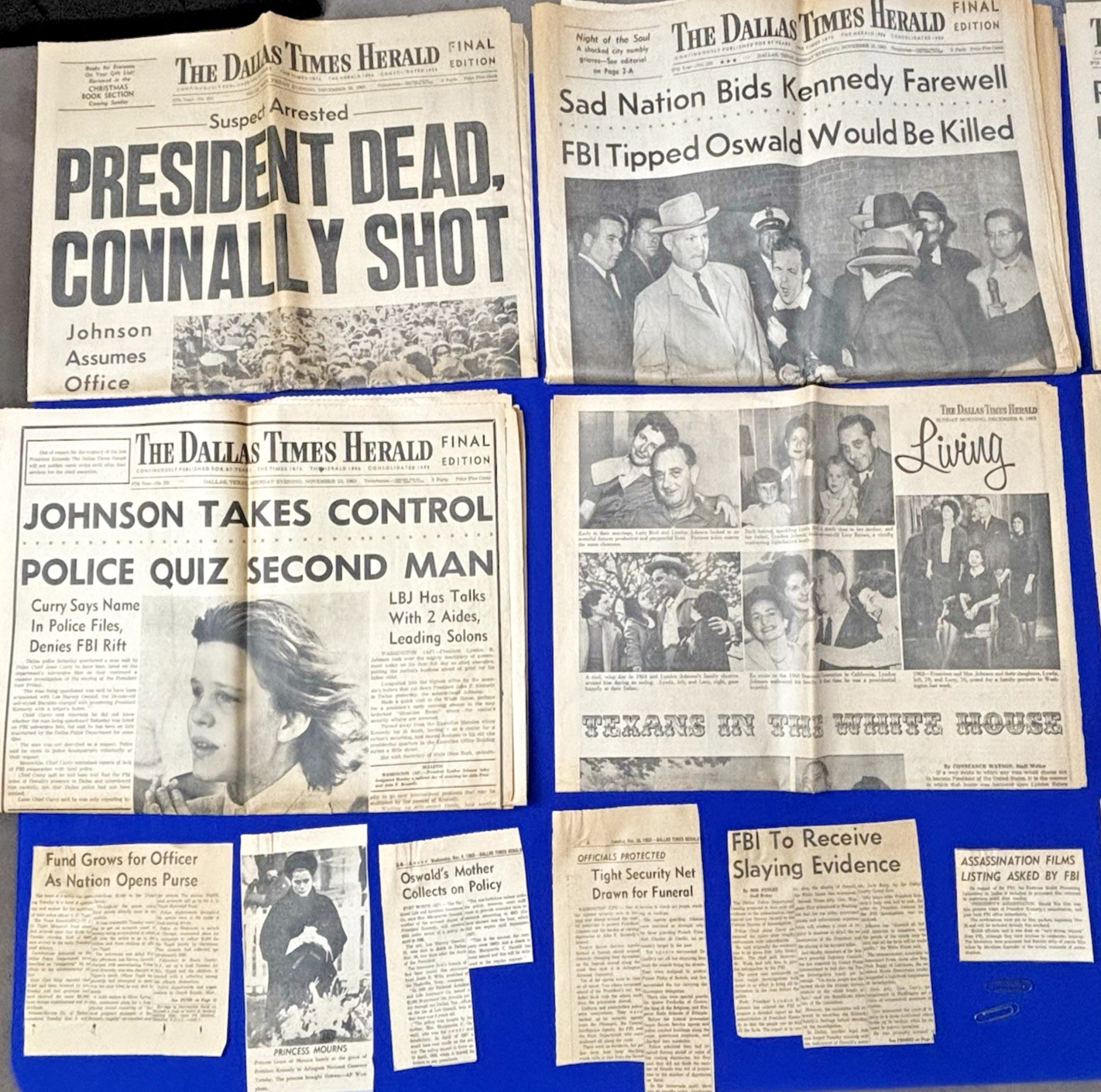 Complete Dallas Times Herald JFK Assassination Newspaper Archive 1963-64