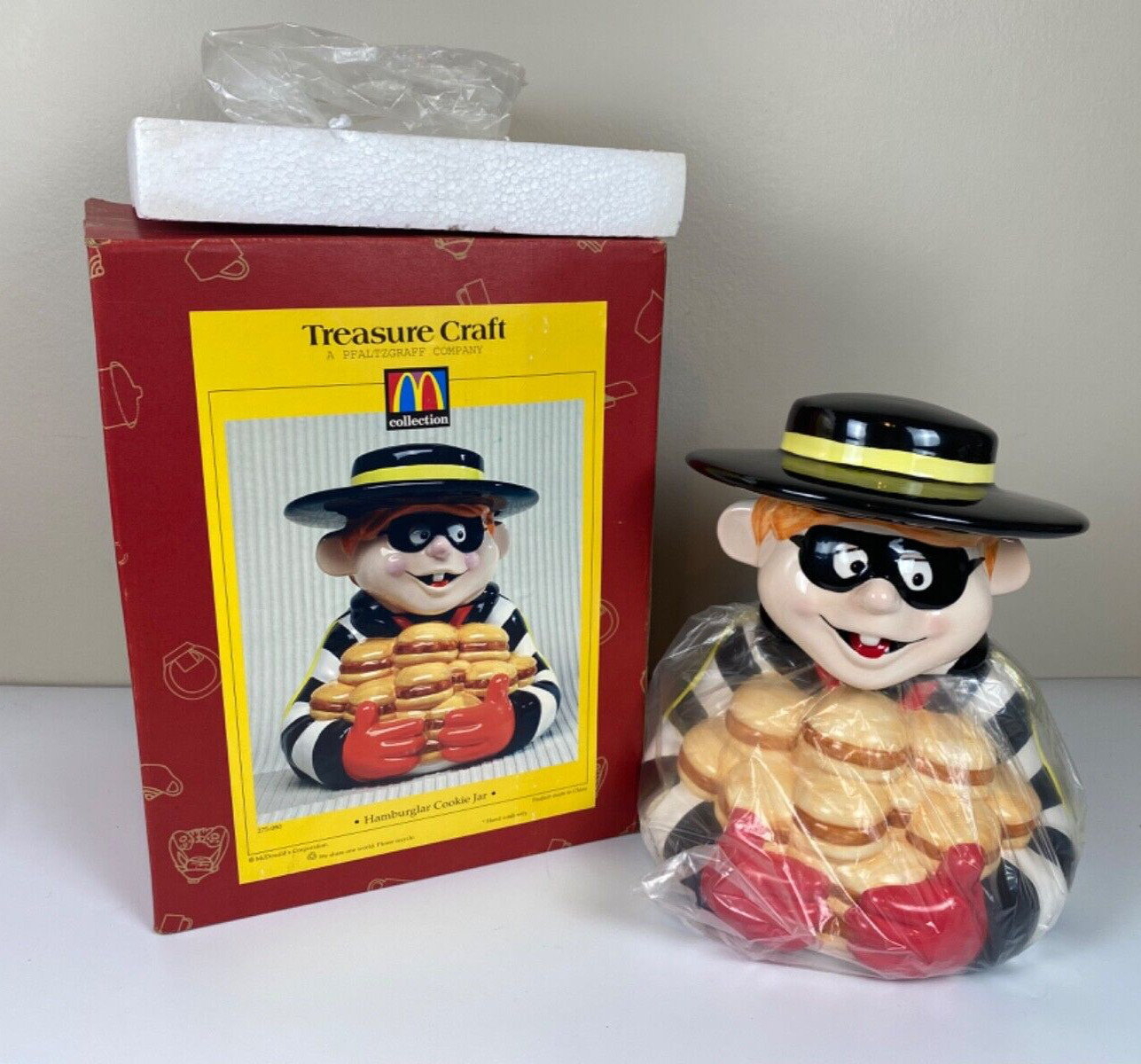 VTG \'97 McDonald’s Hamburglar Ceramic Cookie Jar Pfaltzgraff Treasure Craft NEW