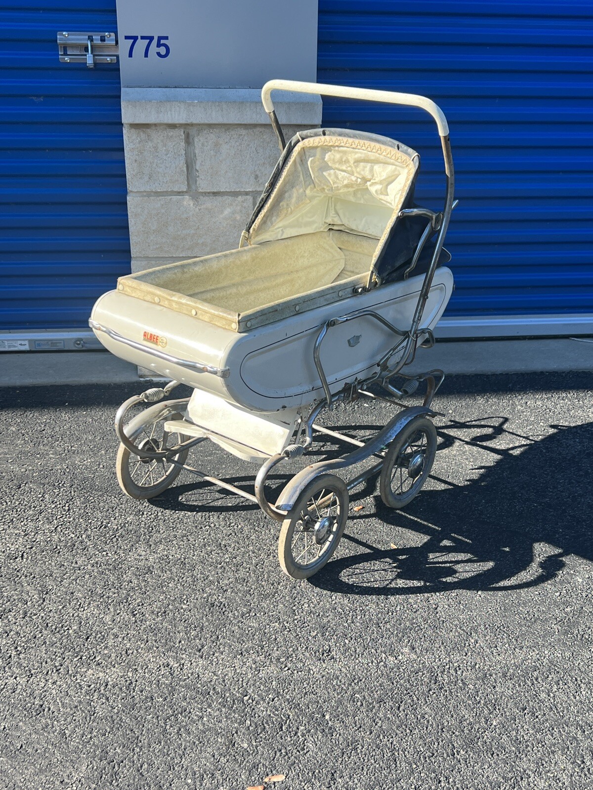 Vintage Gendron Albee METAL Baby Buggy Doll Stroller Carriage 