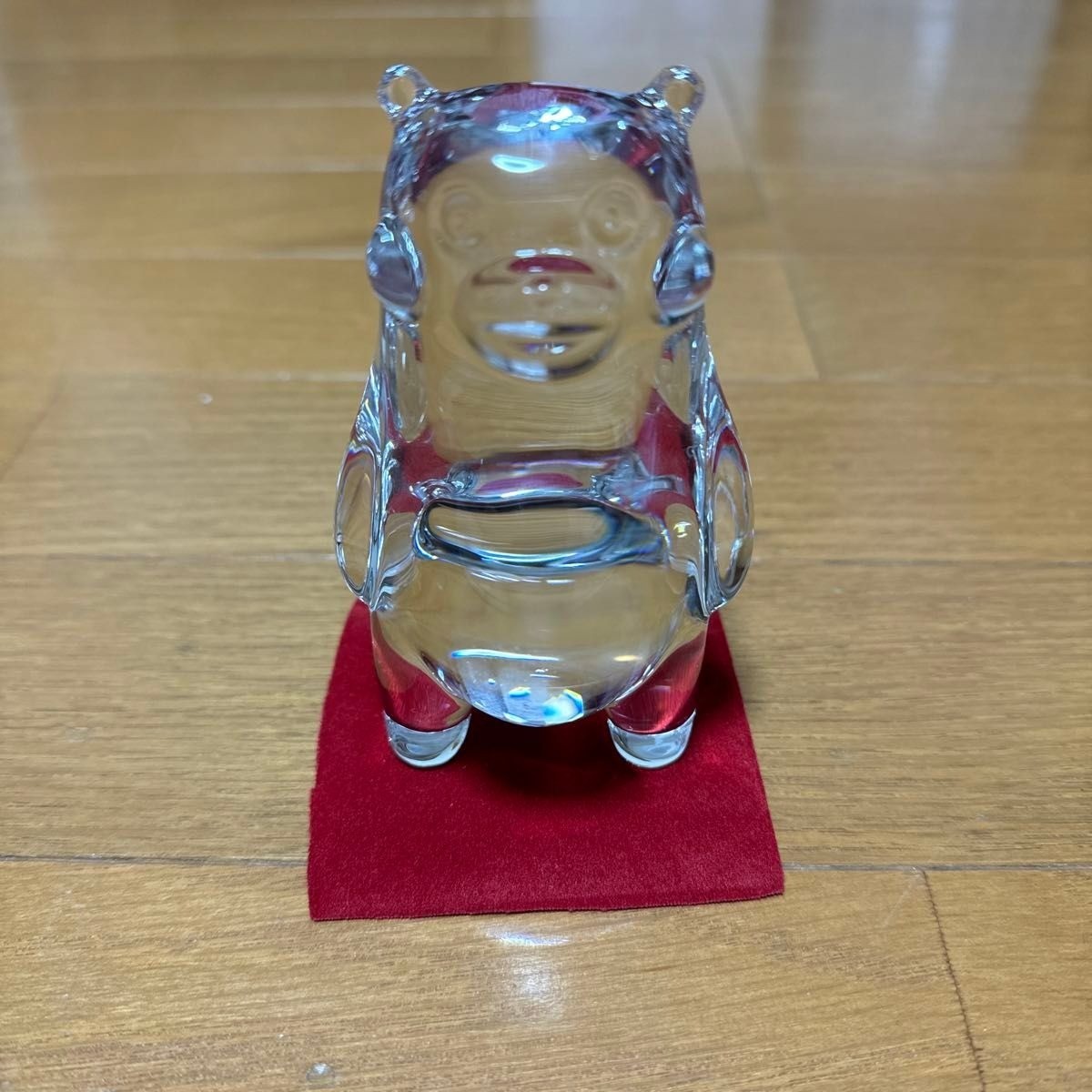 Baccarat Crystal Kumamon Mascot Bear Figurine Object Clear Crystal Ornament