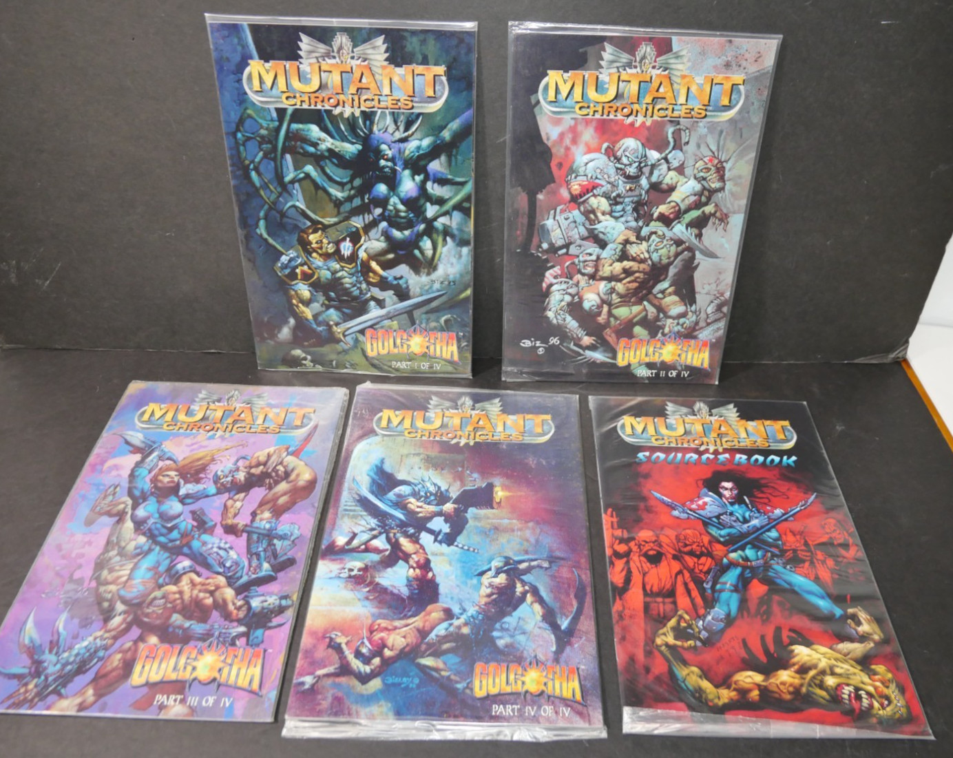 Mutant Chronicles Sourcebook #1 Golgotha #1-4 Sealed w Doom Trooper Card Inserts