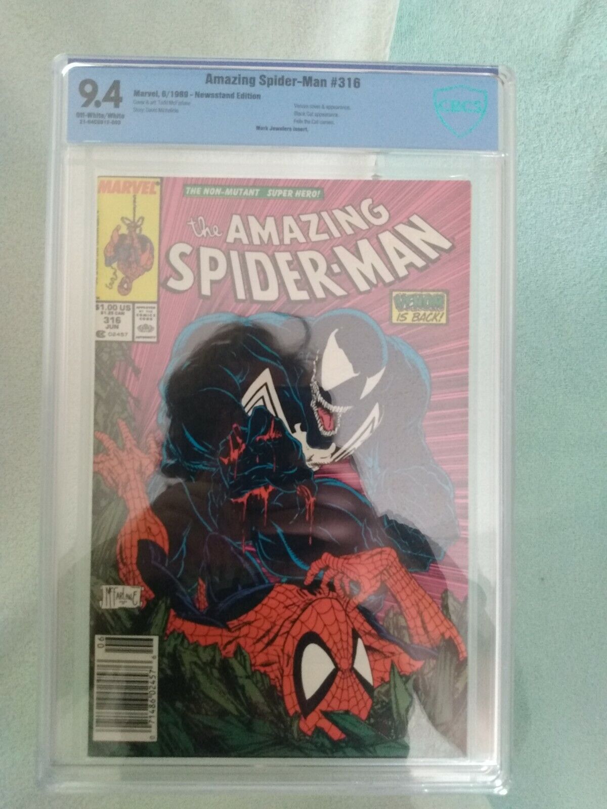 amazing spiderman 316 newsstand and mark jewler insert 9.4 rarest version🔥🔥🔥