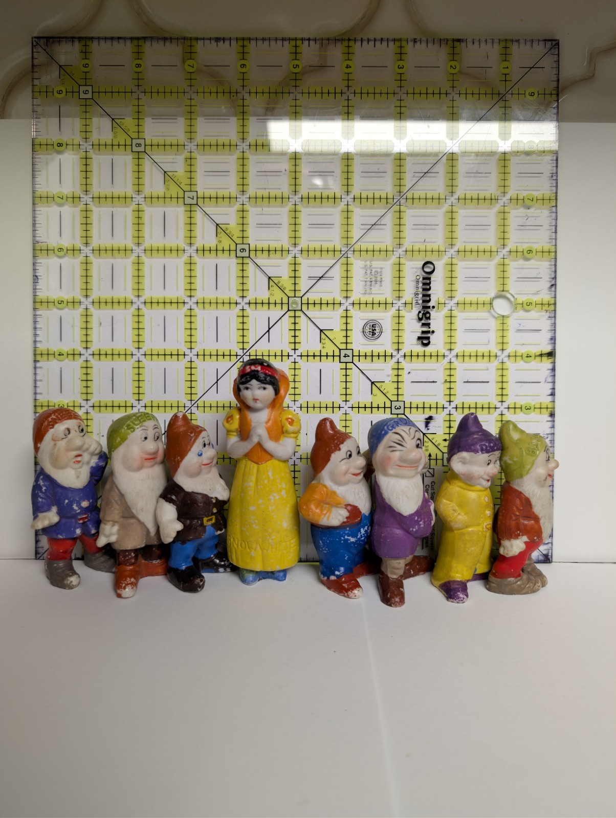 1938 Walt Disney Snow White & 7 Dwarfs Japan Bisque Figurines Complete Set