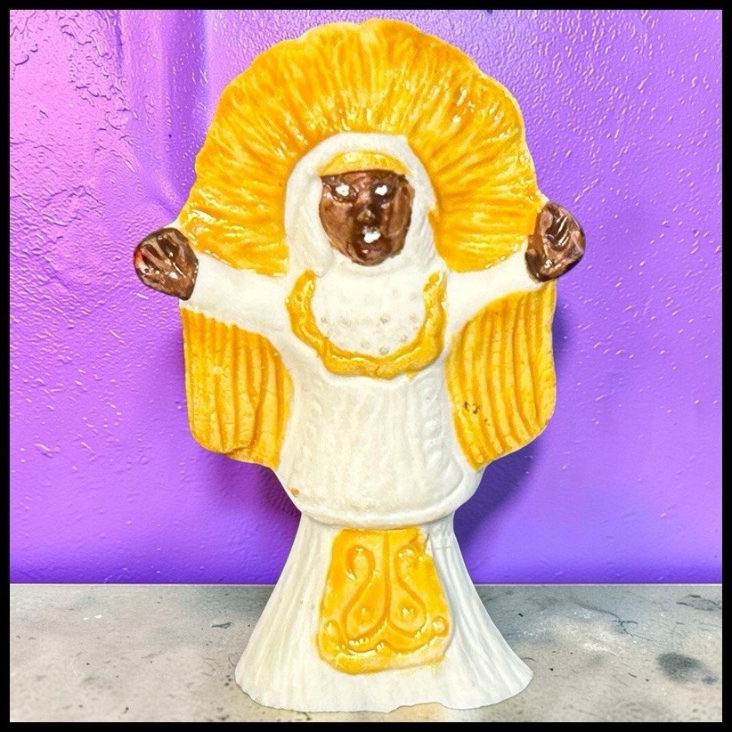 Vintage 1994 Haydel's Bakery King Cake Mardi Gras Indian Figurine New Orleans Vintage 1994 Haydel's Bakery King Cake Mardi Gras Indian Figurine New Orleans