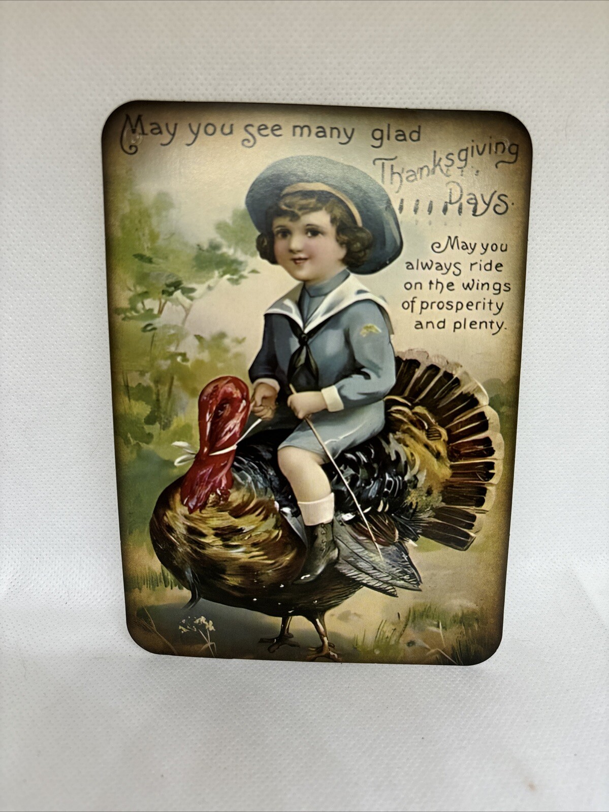 Thanksgiving Wall Decor VINTAGE STYLE Die Cut  4.5 x 6”