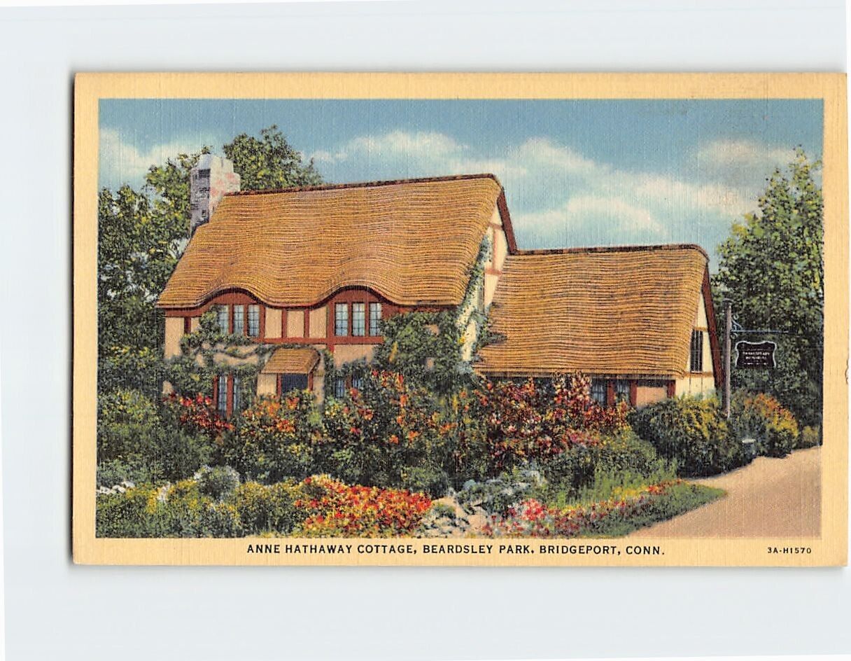 Postcard Anne Hathaway Cottage Beardsley Park Bridgeport Connecticut USA