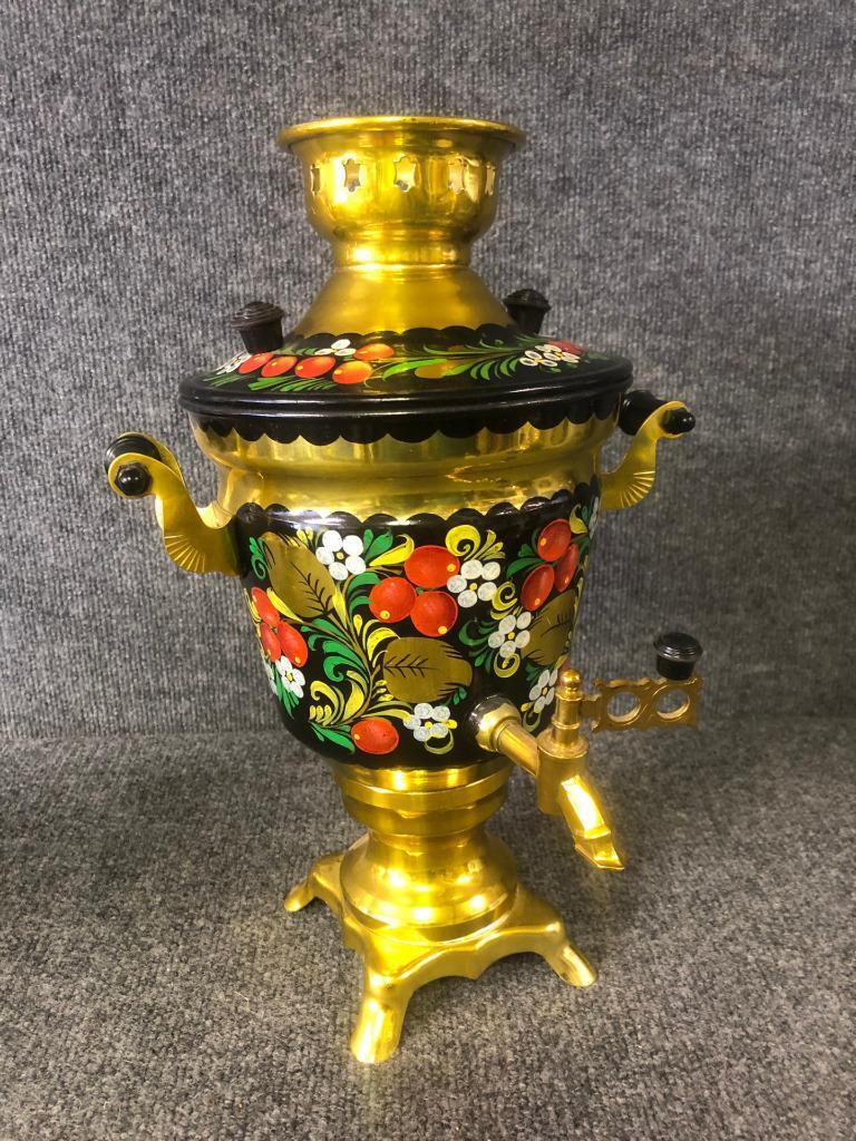 Vintage 1992 USSR Russian Hand Painted Samovar Electric Teapot