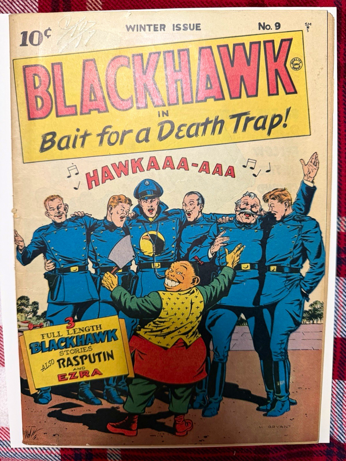 rare Golden Age comic: Blackhawk #9 Winter Issue, published in 1944
