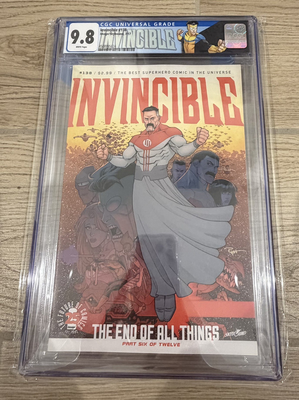 Invincible #138 CGC 9.8 2017 Image Comics Skybound Custom Label Comic Shell
