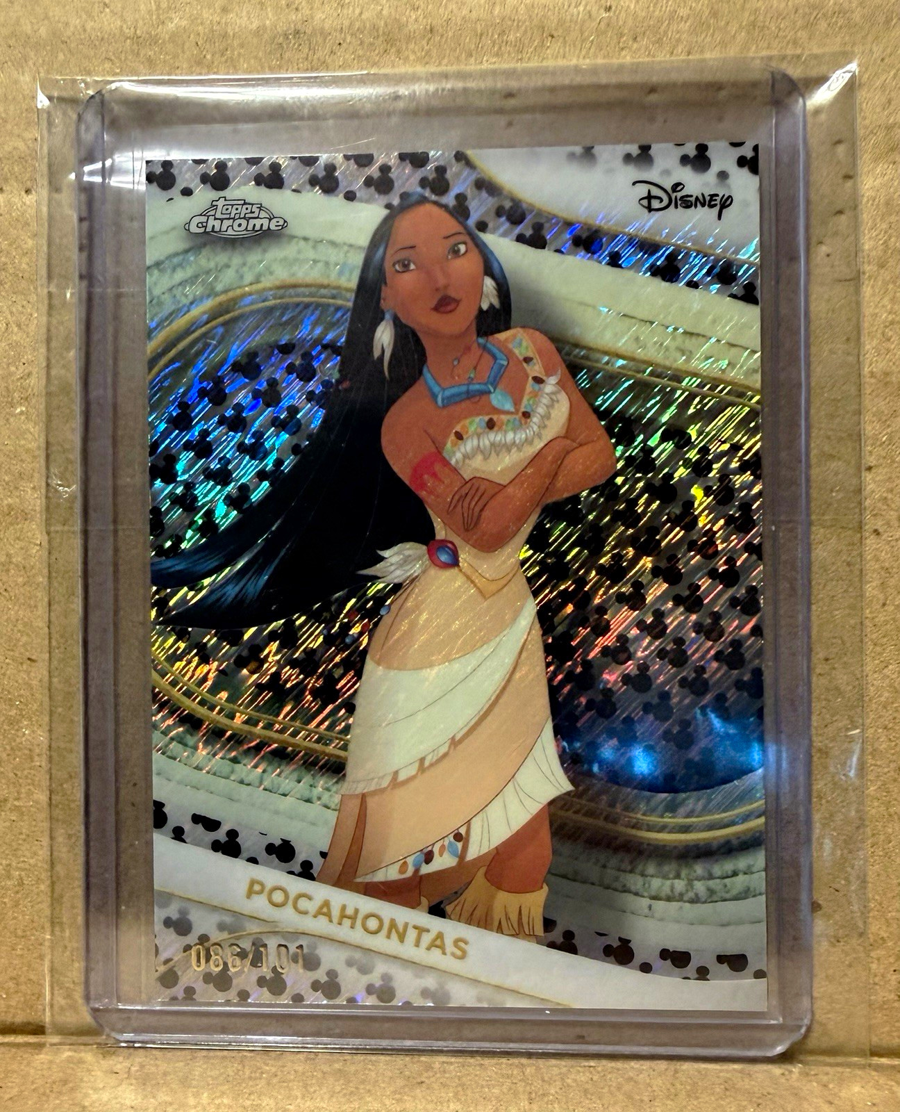 Topps 2025 Topps Chrome Disney Pocahontas Black White /101 Topps 2025 Topps Chrome Disney Pocahontas Black White /101