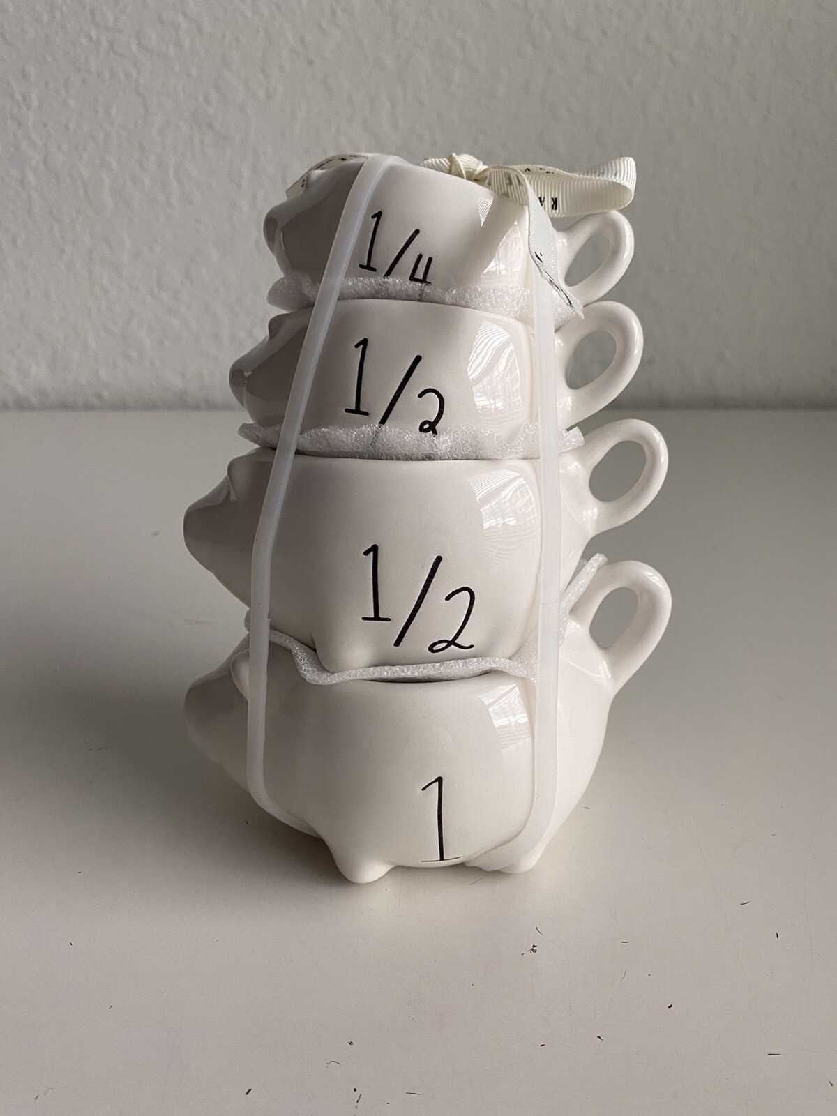 Rae Dunn Pig Piggies Ceramic Measuring Cups NEW