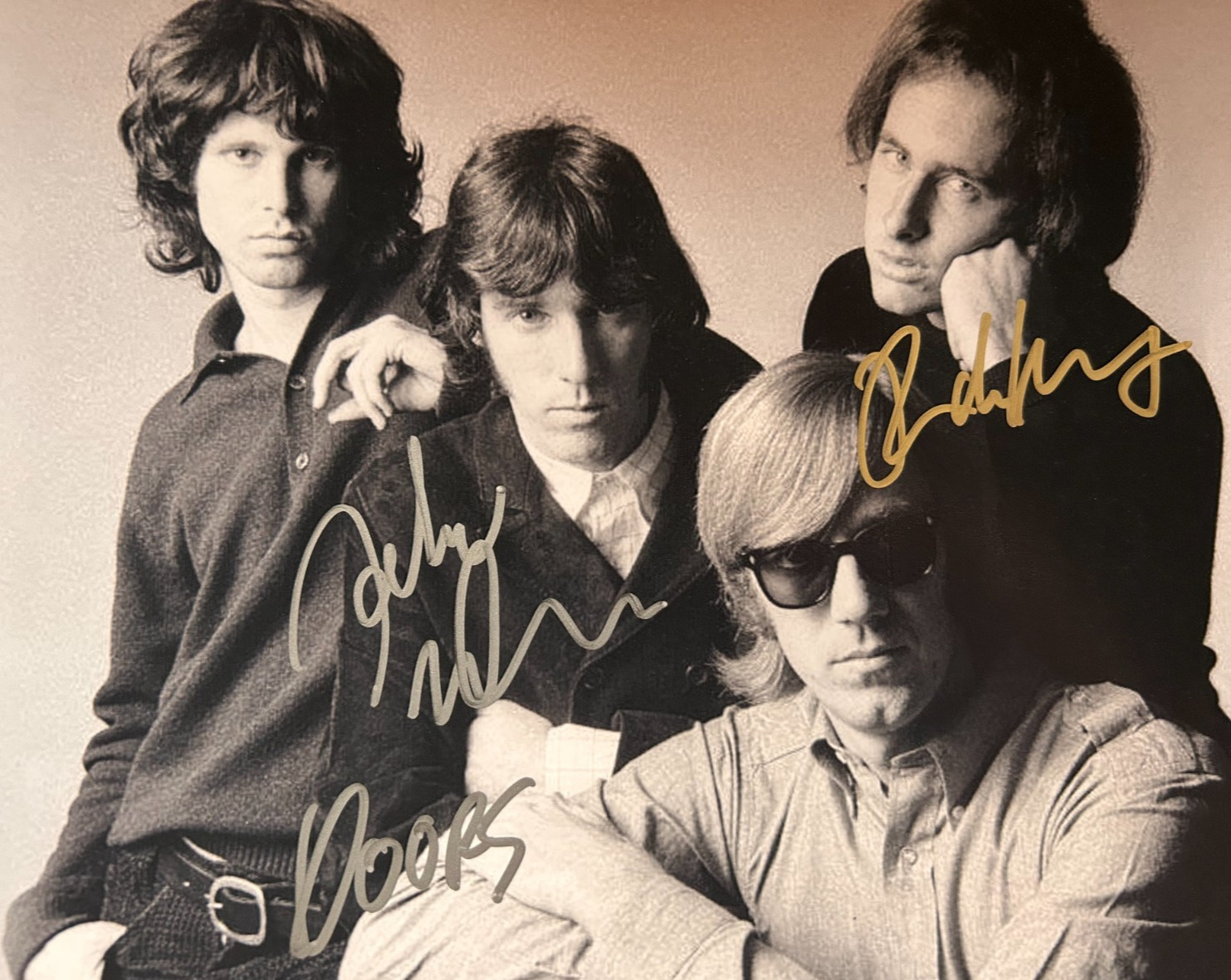THE DOORS Signed [John Densmore, Robby Krieger] 8x10\