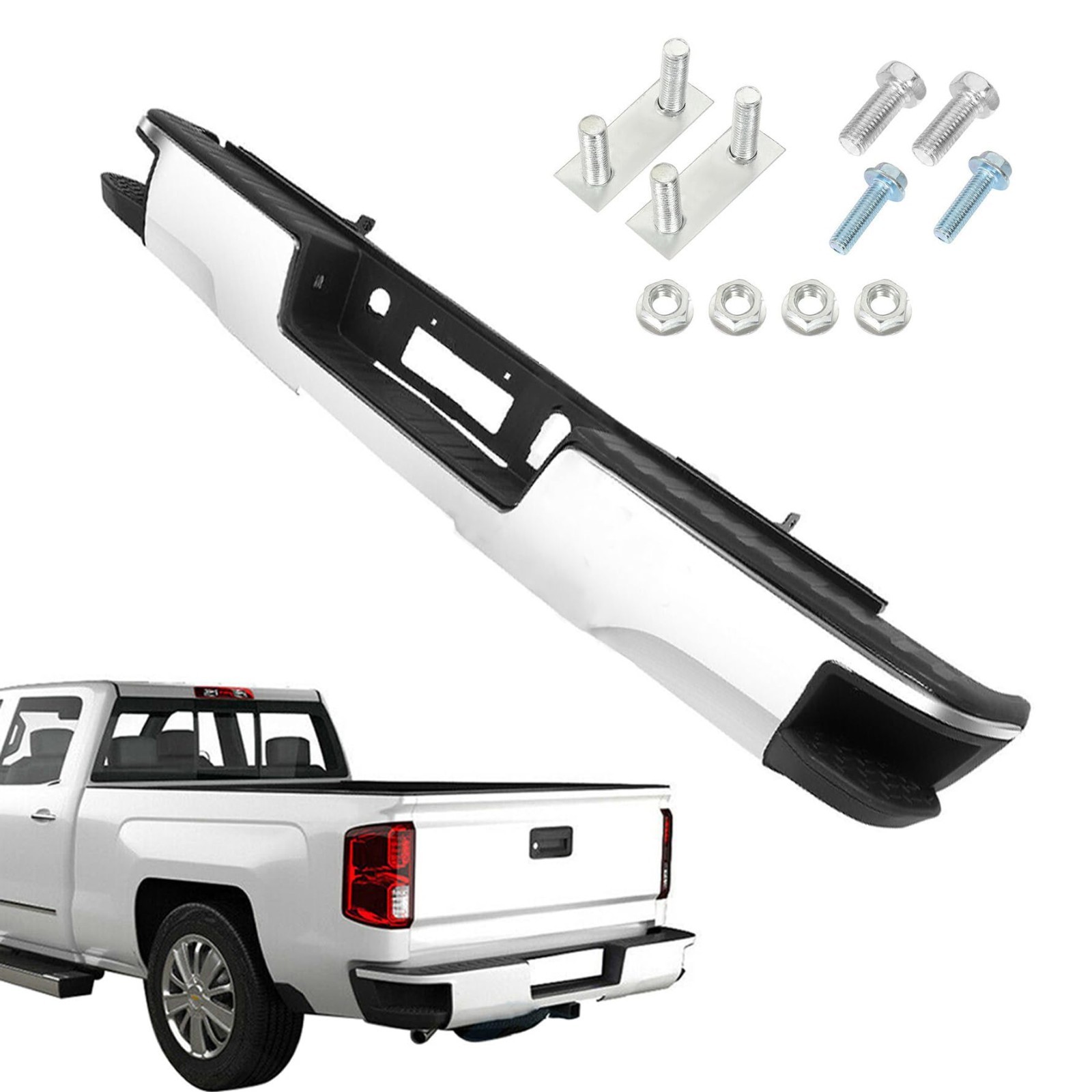 Rear Bumper Assembly Replacement for Silverado Sierra 1500