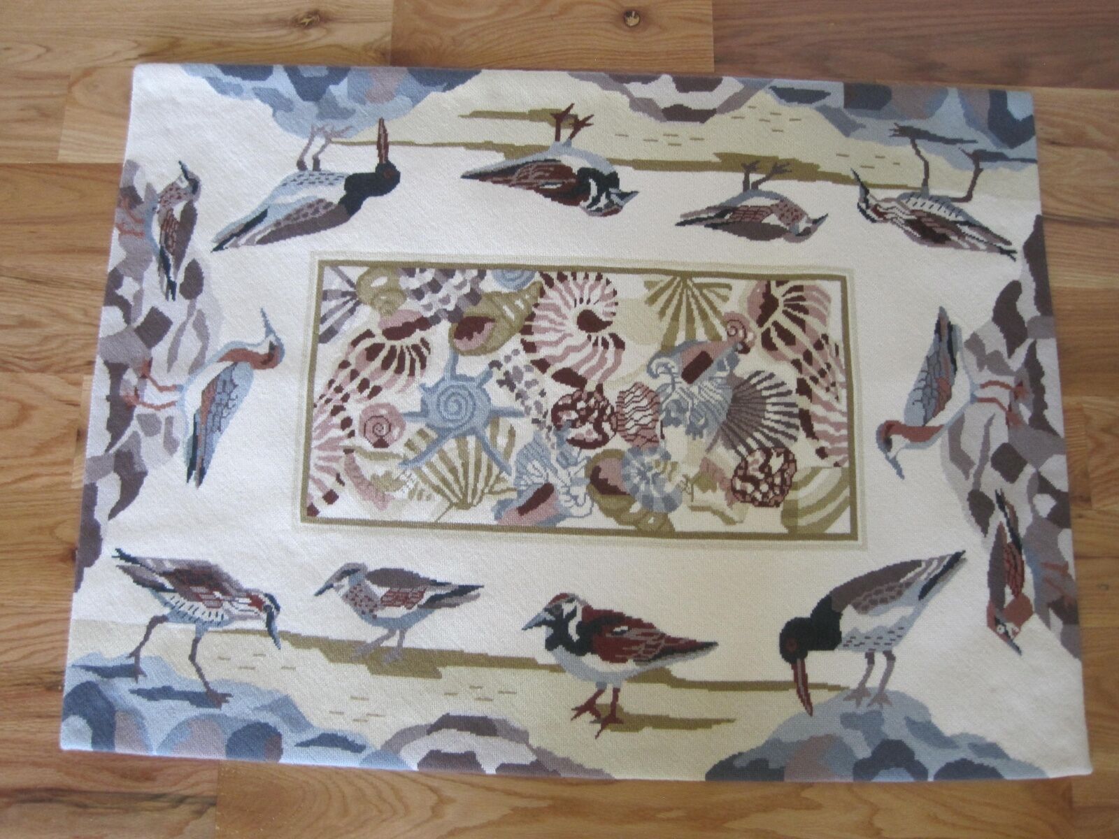 Sea Birds and Shells Needlepoint Wallhanging 41\