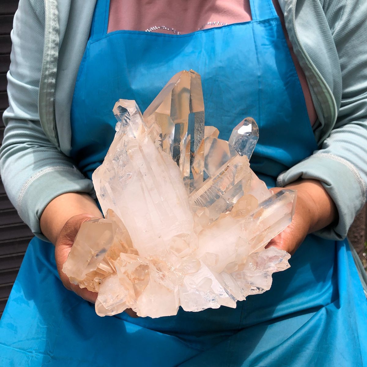 5.06LB Natural Transparent White Quartz Crystal Cluster Specimen Healing 5825