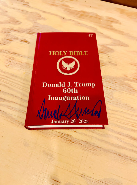 2025 Trump Inauguration Commemorative Bible; Trump 2024; Handmade; Artisan