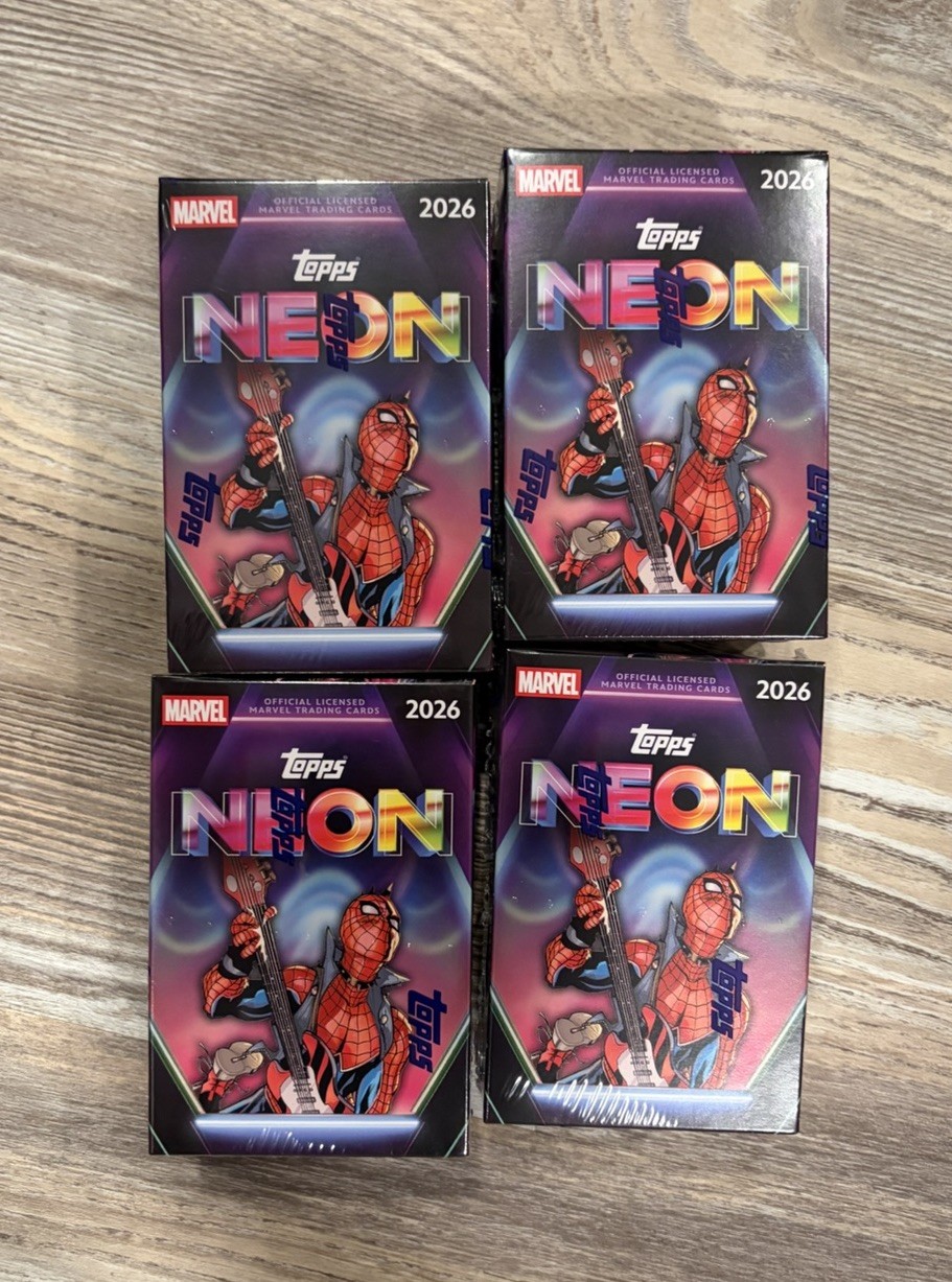 2026 Topps Marvel Neon Value Blaster Box LOT OF 4 Factory Sealed 35 Cards Each