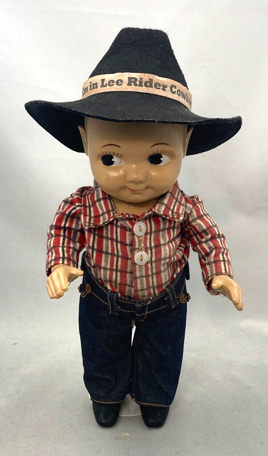 1950s Buddy Lee Cowboy Doll Lee Riders Denim Jeans 2 Felt Hats 13