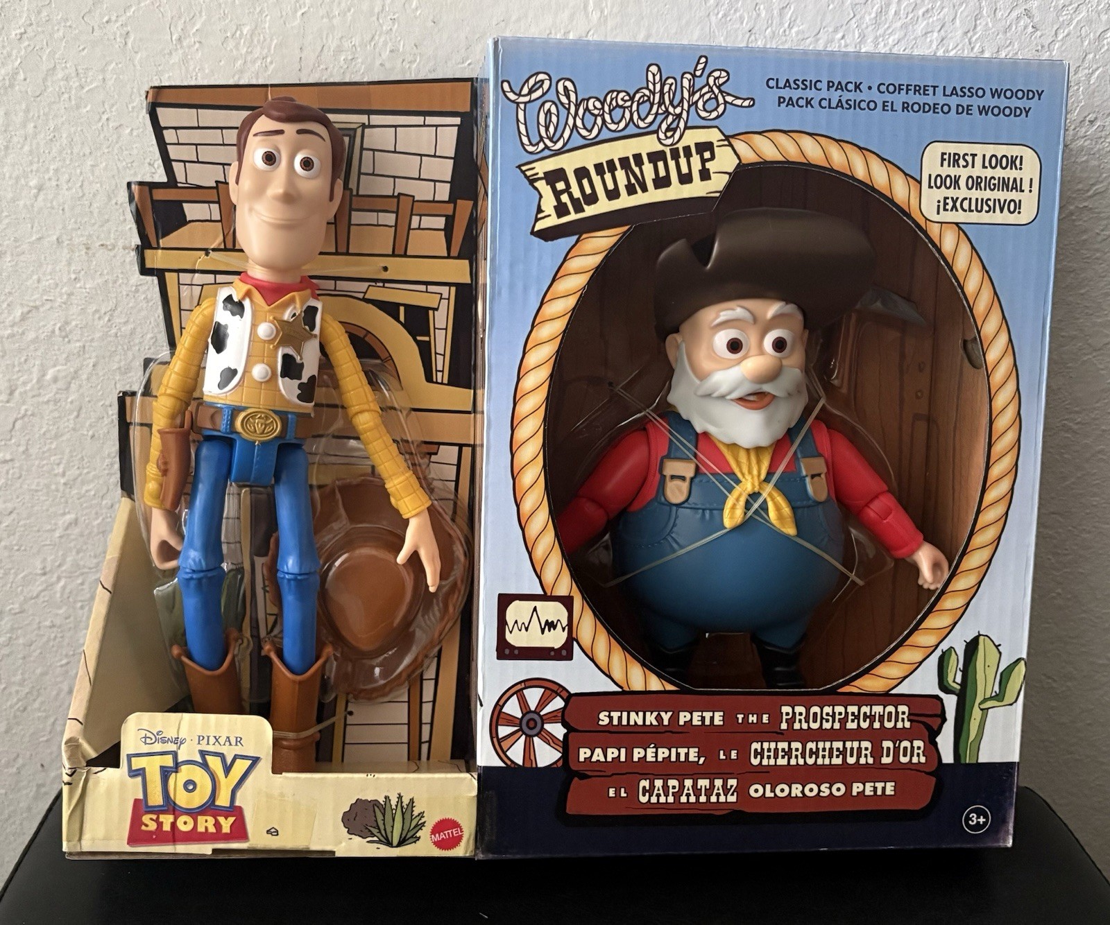 Toy Story Woody\'s Round Up Classic 2 Pack Stinky Pete theProspector & Woody RARE