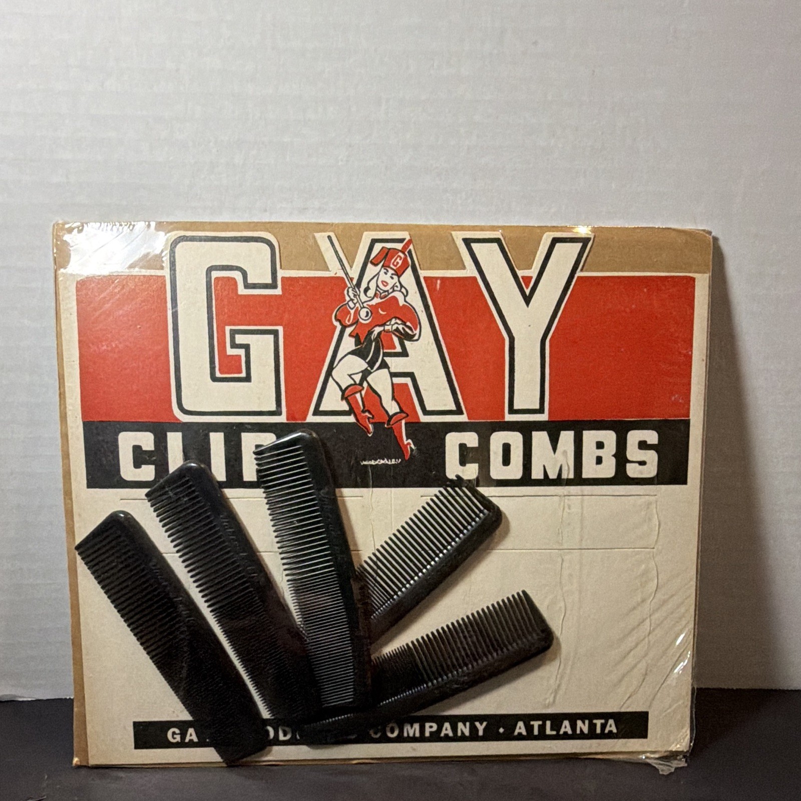 Vintage GAY Brand Comb Store Display NOS Cardboard
