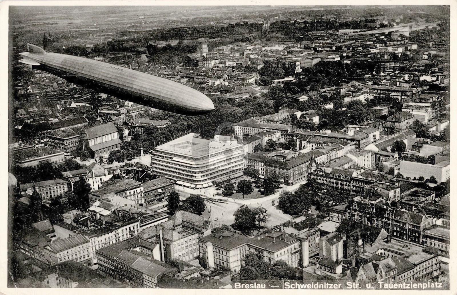 1931 Germany Zeppelin Graf Zeppelin LZ 127 Breslau RPPC Photo Postcard COPY