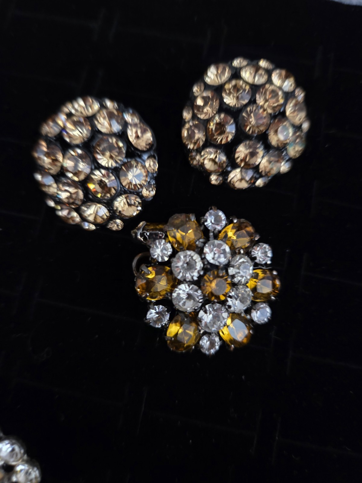 Vintage Rhinestone Button Lot