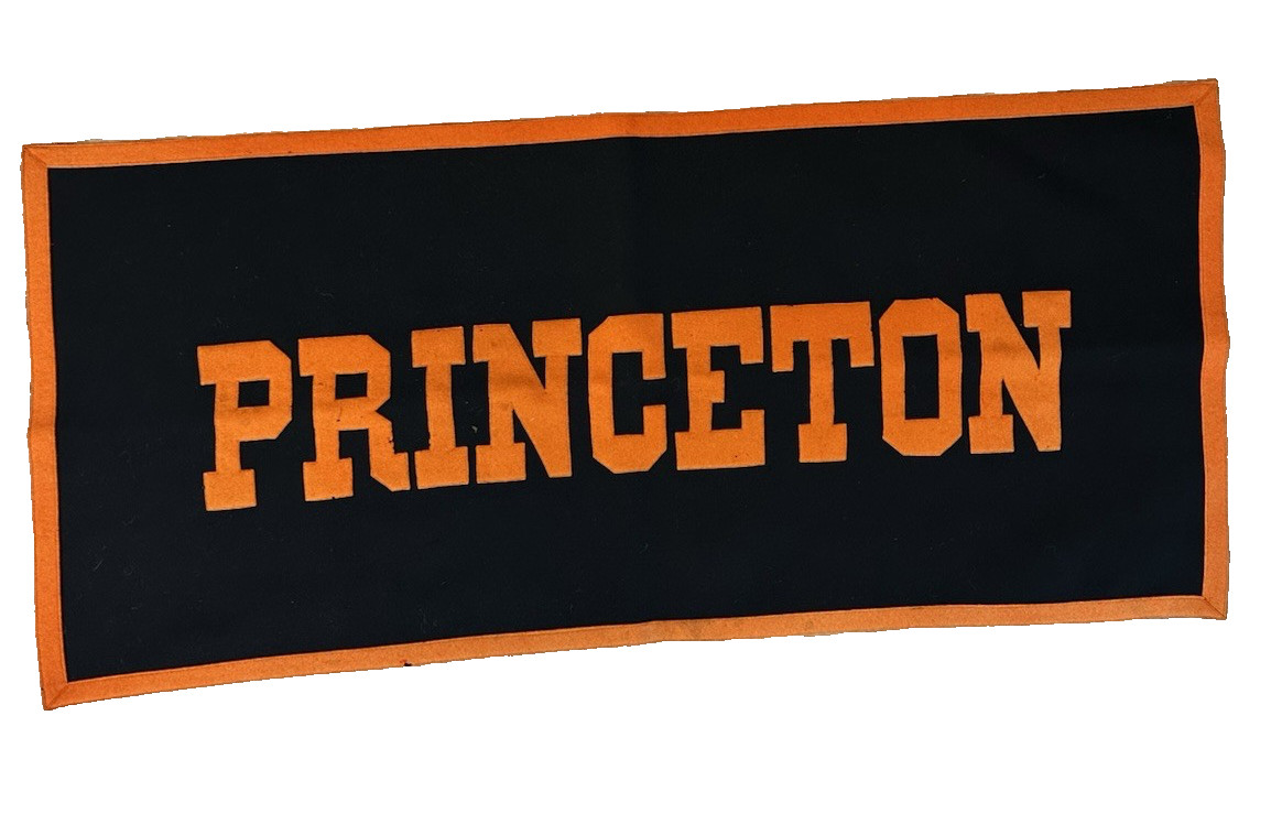 PRINCETON UNIVERSITY Large Felt Banner Chicago Pennant Co Vintage Flaw 45 3/4x21