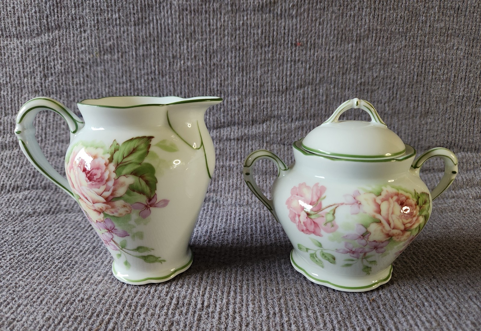 Bernardaud Limoges \'Eugenie de Montijo\' Cream & Sugar Set