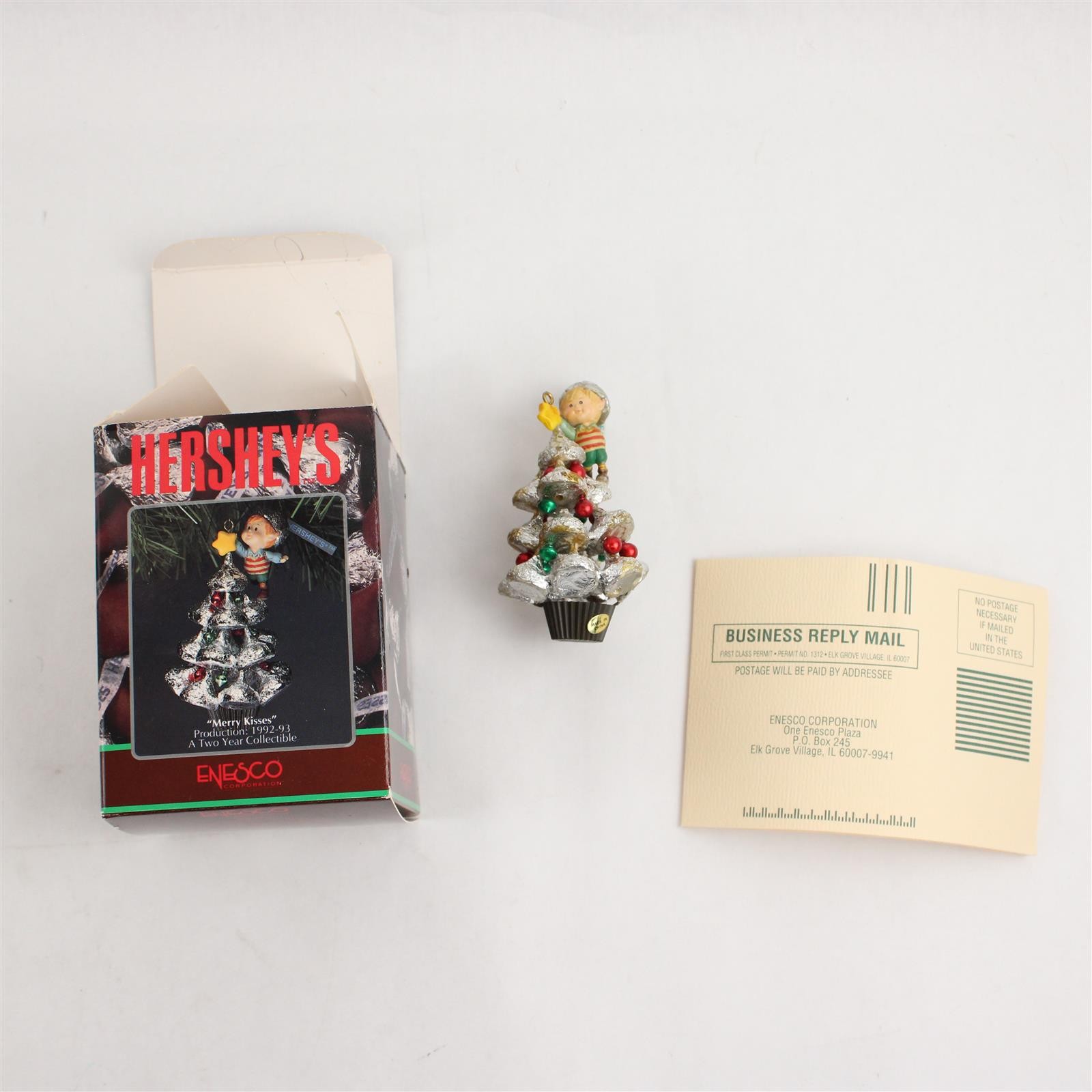 Enesco Hershey's Merry Kisses Christmas Ornament 1992 NOS Enesco Hershey's Merry Kisses Christmas Ornament 1992 NOS