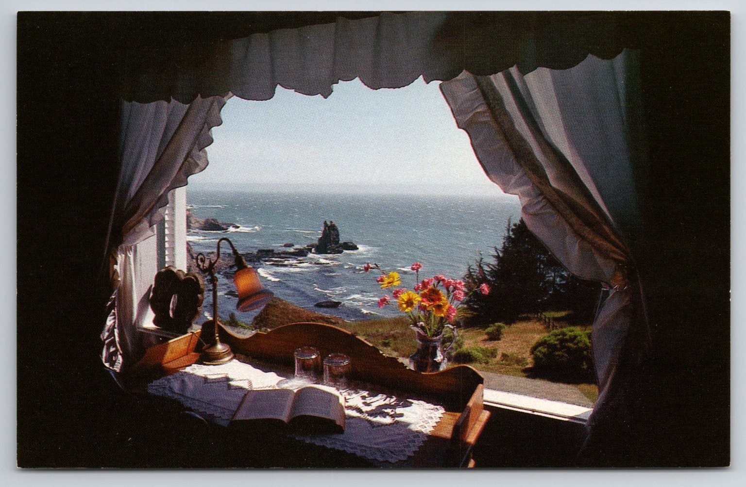 Old Milano Hotel Gualala CA Mendocino Coast View Postcard