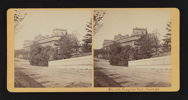 Photo:Saratoga Springs NY Congress Hall 1870s Hotel Stereoview