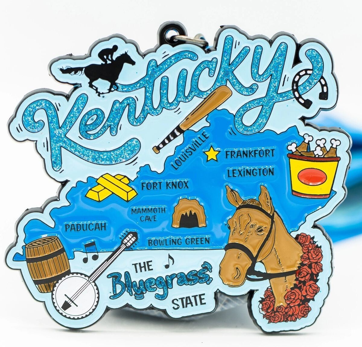 Race Through Kentucky Medal and Bib