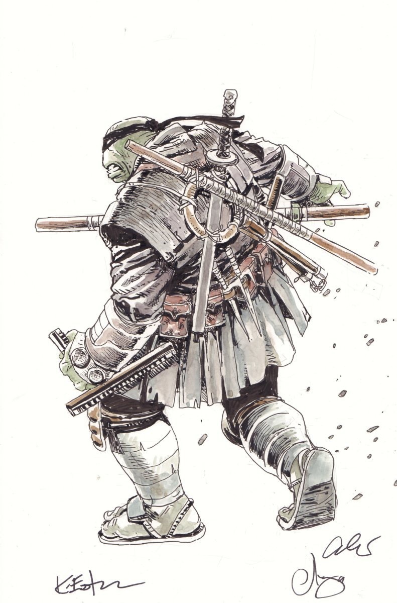 TNMT LAST RONIN ORIGINAL ART / ARMORED PRODUCTION REFERENCE ART / NECA FIGURE TNMT LAST RONIN ORIGINAL ART / ARMORED PRODUCTION REFERENCE ART / NECA FIGURE